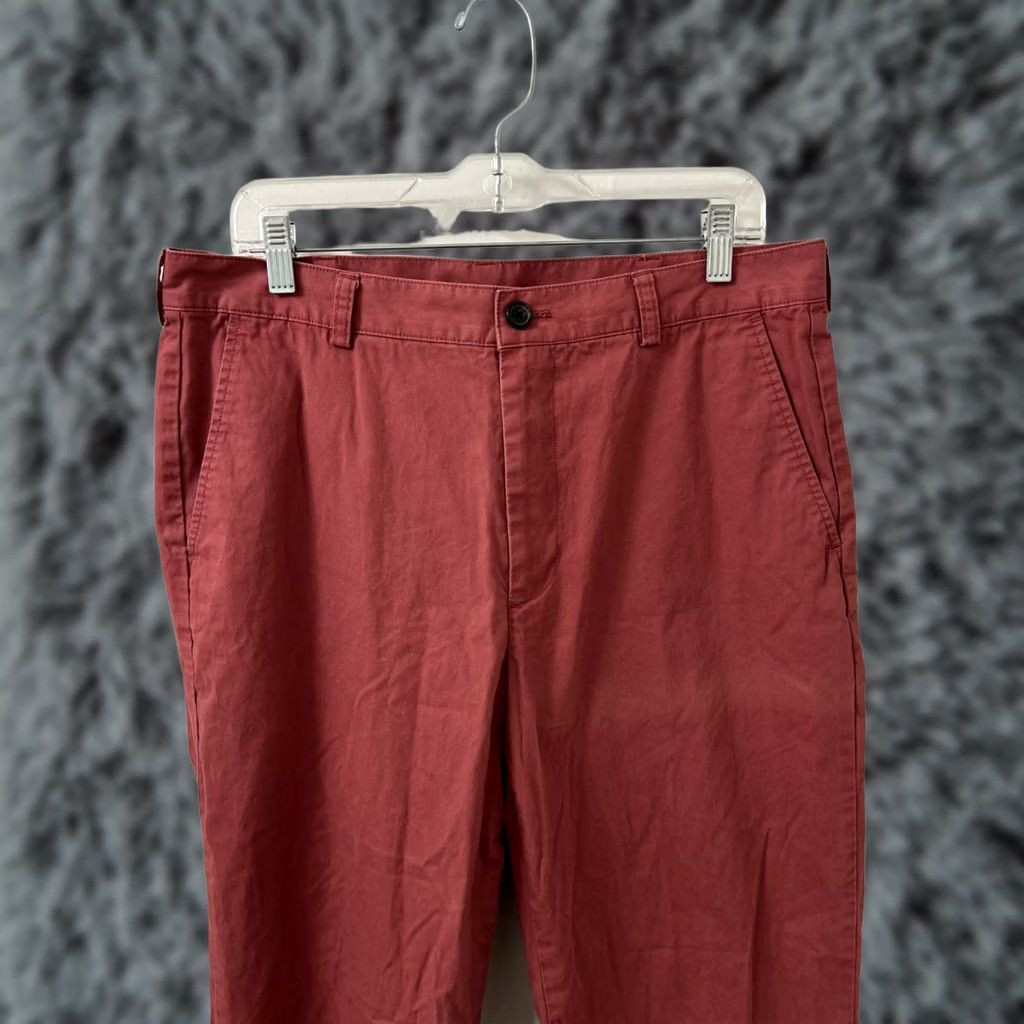 Brooks Brothers Brooks Brothers Pants 346 Mens 34x30 Red Pink Chino Straight Leg Trousers Casual Travel Easy Care Pockets Flat Front Regular Waist 34 Inseam 30 Size US 34 / EU 50 - 1 Thumbnail