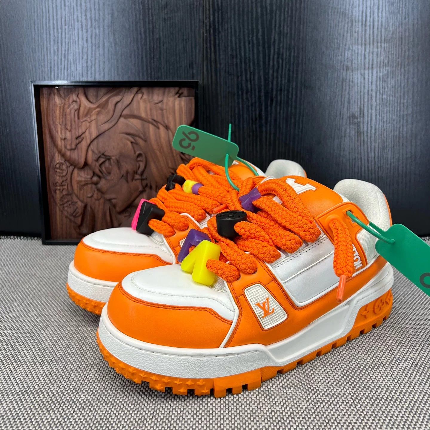 Louis Vuitton LV Trainer Maxi White Orange Clefable 5.5/39.5 Size US 6.5 / EU 39-40 - 1 Thumbnail