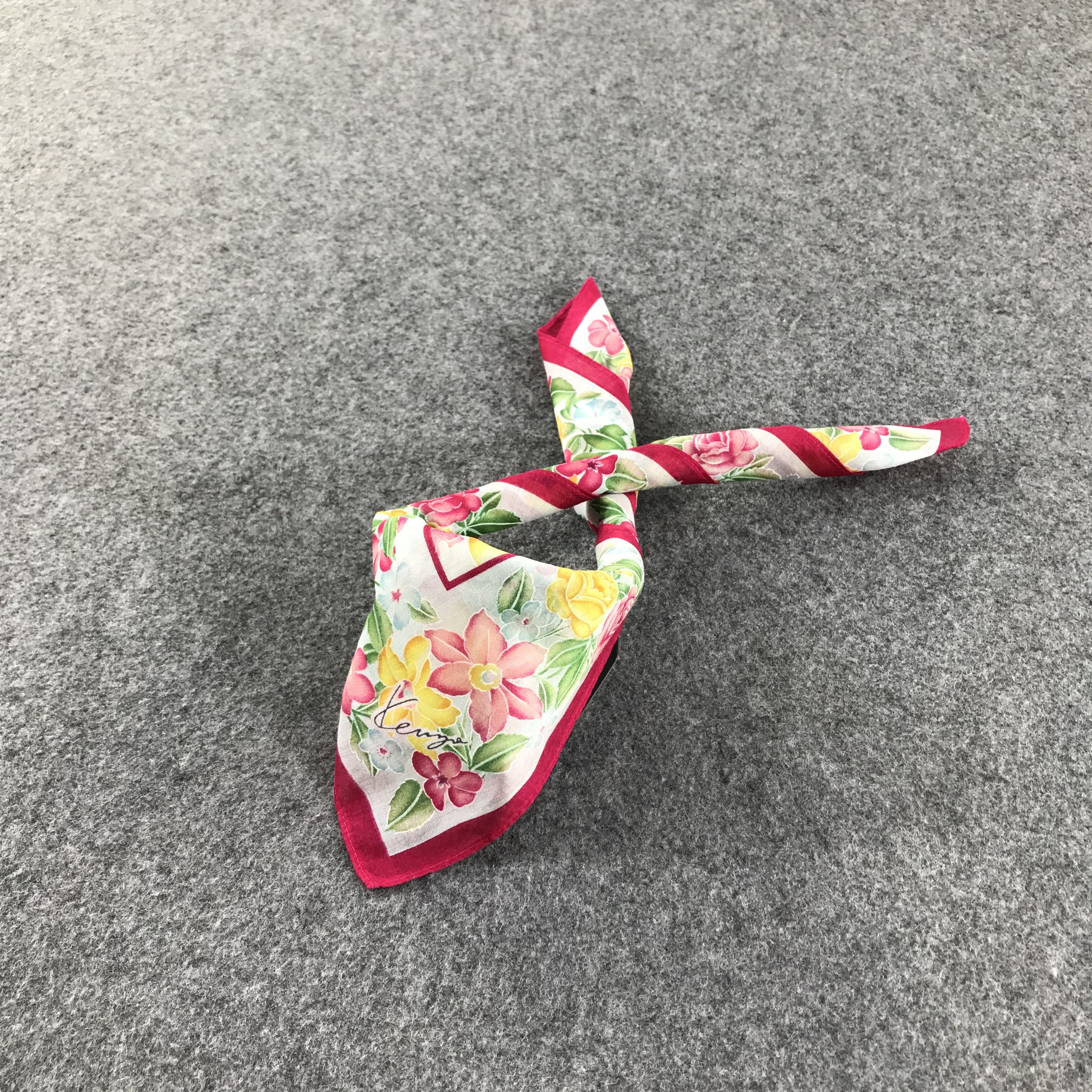Kenzo × Vintage Kenzo Floral Handkerchief Neckerchief Bandana H162 Size ONE SIZE - 3 Thumbnail