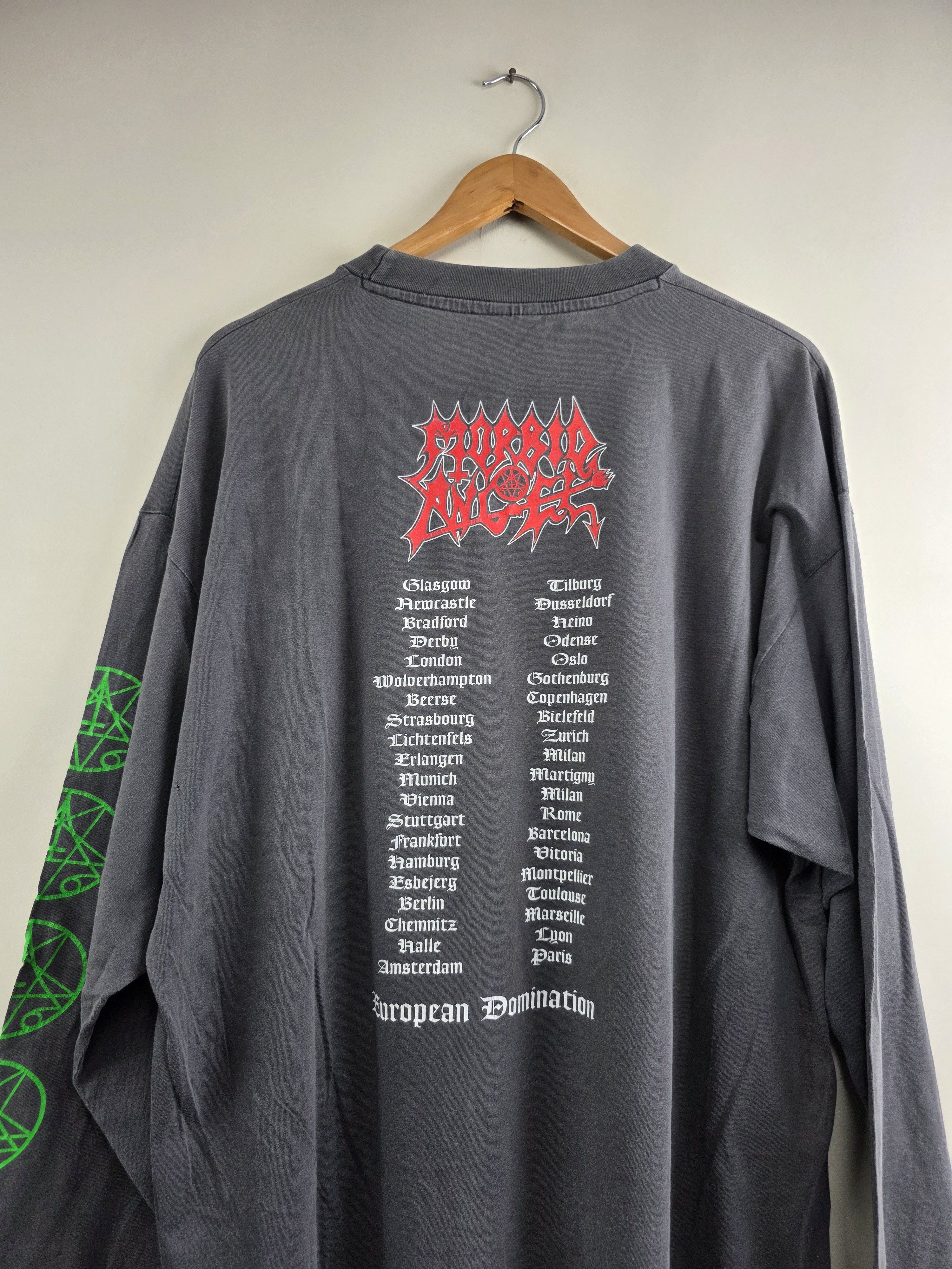 Band Tees × Vintage 90s Morbid Angel European Domination Tour Long-sleeved XL Size US XL / EU 56 / 4 - 9 Thumbnail