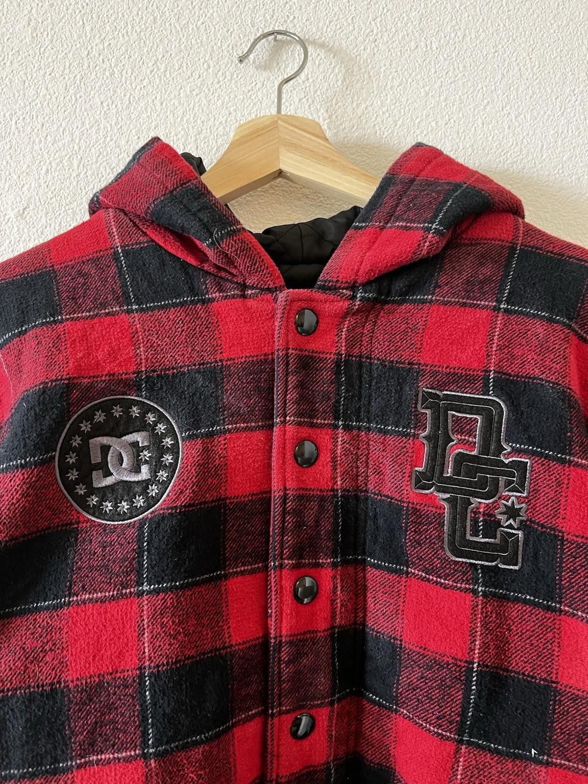 DC Y2K DC SKATE PLAID CHECKERED ZIP UP HOODIE GRUNGE M Size US M / EU 48-50 / 2 - 2 Thumbnail