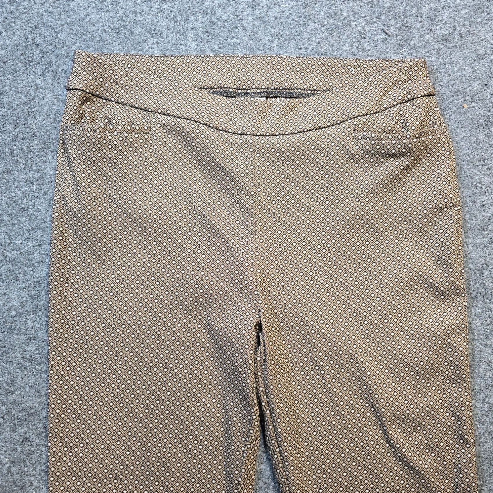 Vintage Chicos Pants Women Size 16 Beige Black Tapered Pull On Dress Pants Career Classic Size 38" / US 16 / IT 52 - 4 Thumbnail
