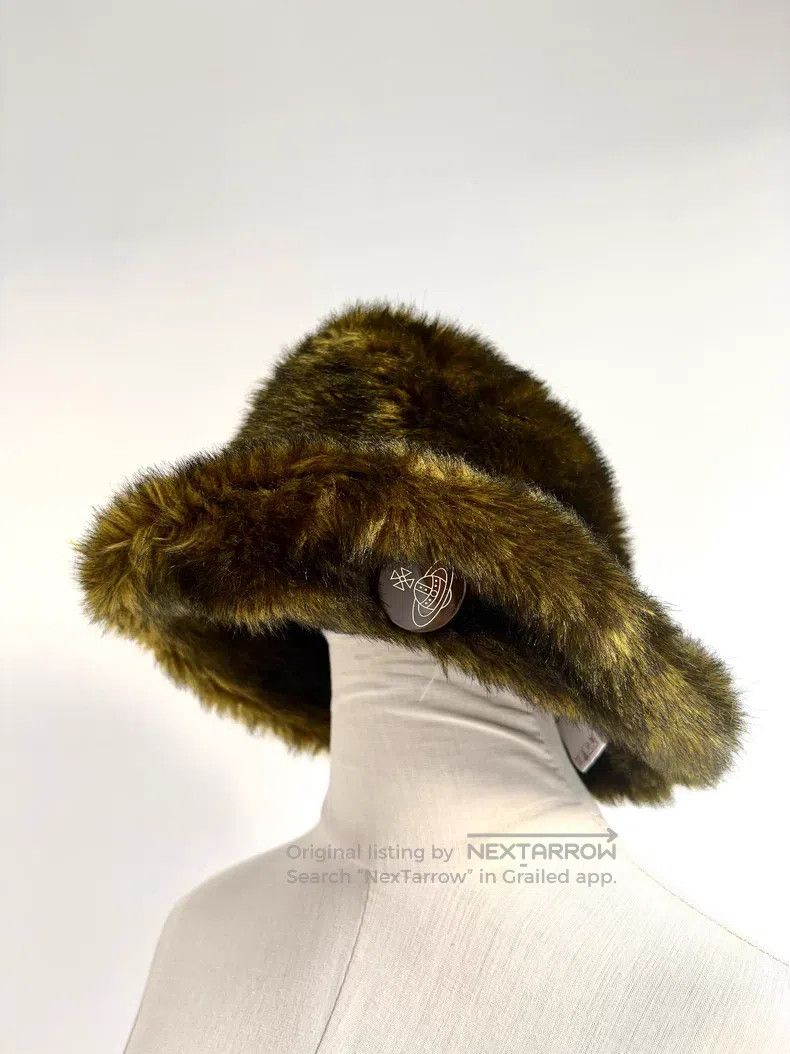 Vivienne Westwood Vivienne Westwood Yellow-Green Faux Fur Saturn Buckle Cloc Size ONE SIZE - 1 Thumbnail