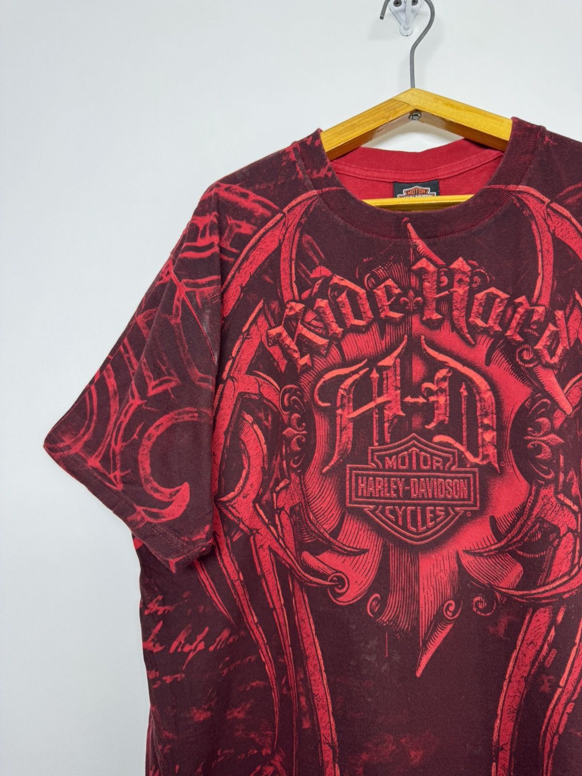 Harley Davidson Sickest Vintage Y2k Rare Harley Davidson All Print T-Shirt Size US L / EU 52-54 / 3 - 8 Thumbnail