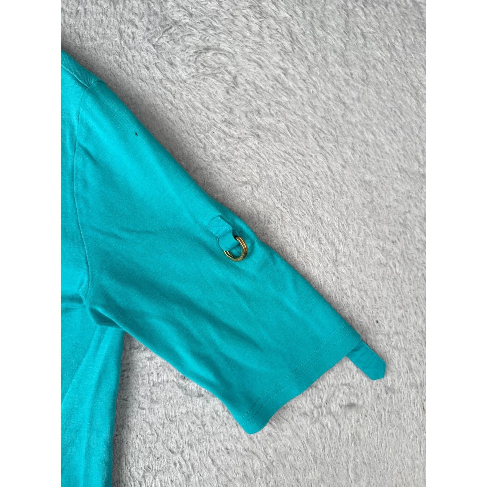 Ralph Lauren Lauren Ralph Lauren Shirt Casual Women Medium Blue Cotton Round Neck Short Sleeve Logo Size M / US 6-8 / IT 42-44 - 2 Thumbnail