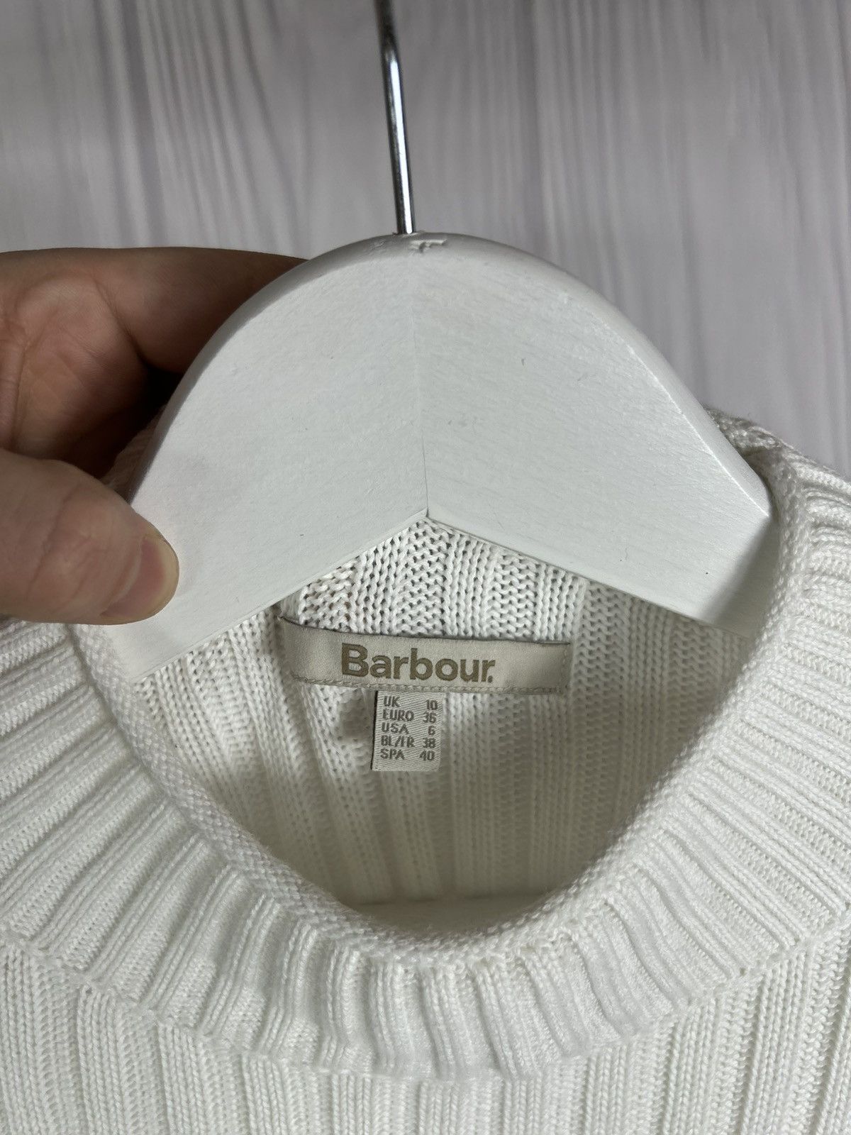 Barbour Barbour Andi Knitted Jumper Sweater Size US 6 100% Cotton Size M / US 6-8 / IT 42-44 - 9 Thumbnail
