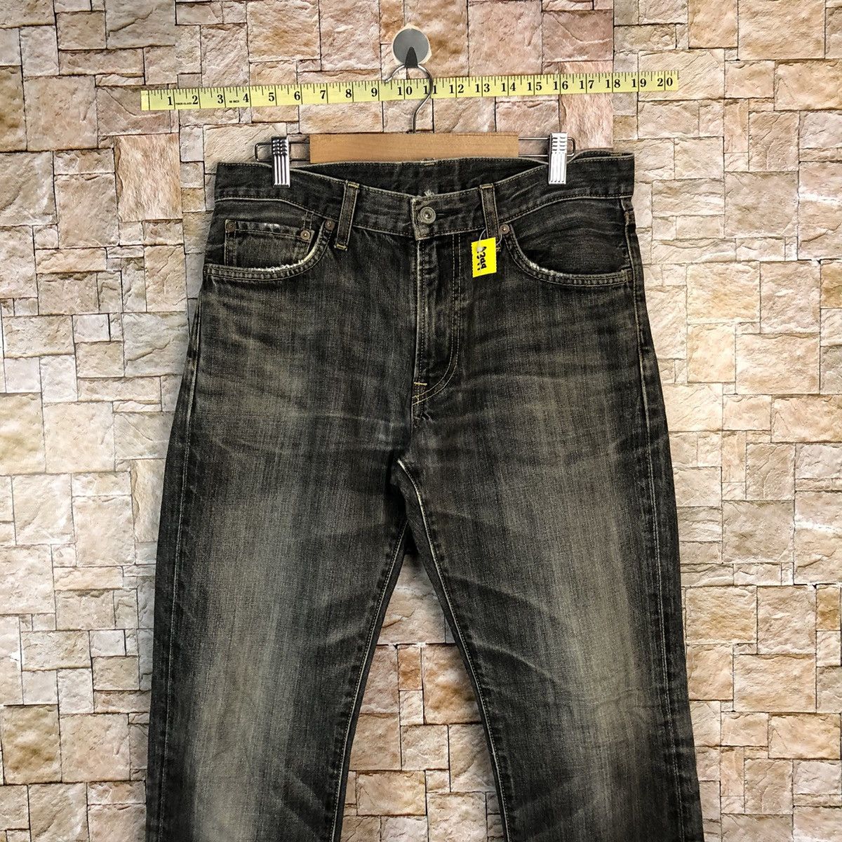Uniqlo Faded Black Uniqlo vintage Jeans denim #A349 Size US 31 - 2 Thumbnail