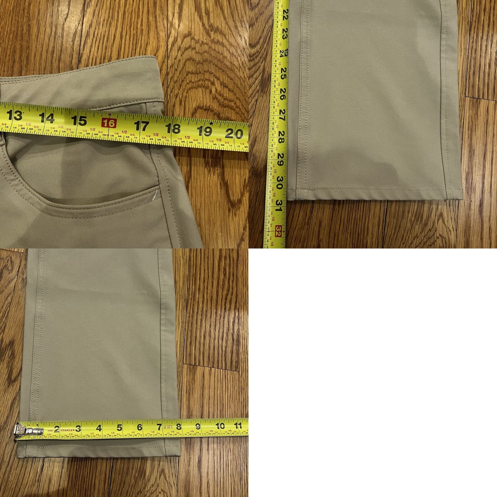 Footjoy FootJoy Men's 5-Pocket Golf Pants Beige 36x31 Athletic Fit Stretch Modern Chino Mens Straight Leg 31 Inseam Regular Rise Mid-30s XS? Size US 36 / EU 52 - 9 Thumbnail