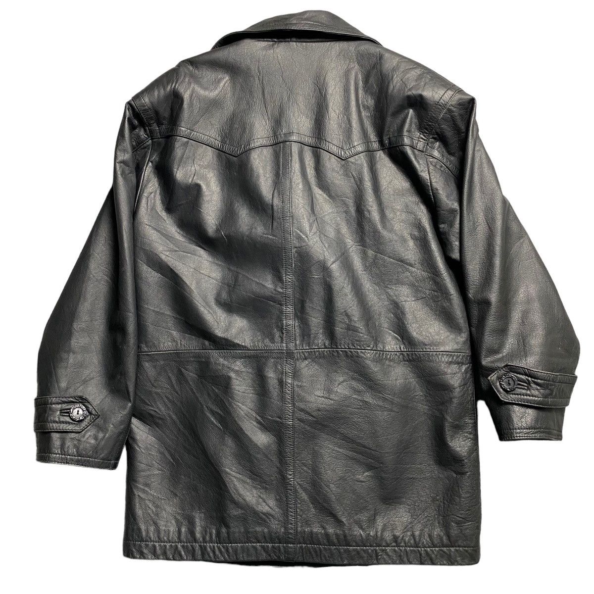 Genuine Leather × Vintage Reina Vintage 1973 Cowskin Leather Double Collar Jacket Size US M / EU 48-50 / 2 - 2 Thumbnail