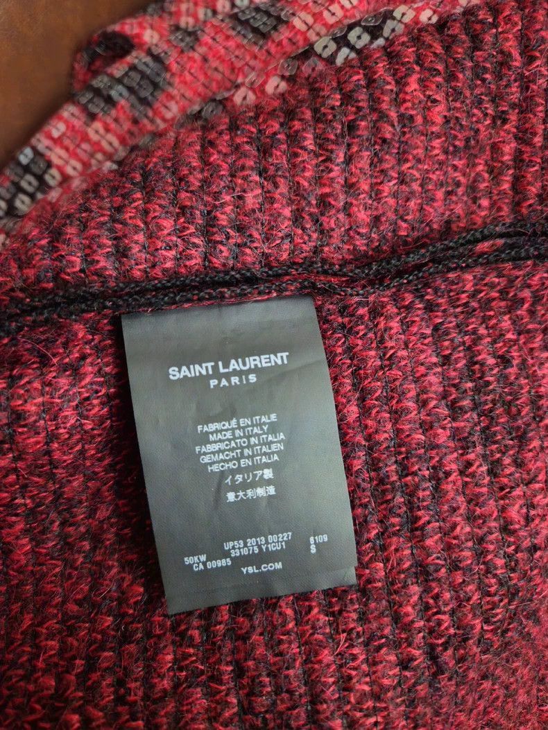 Saint Laurent Paris Red Leopard Wool Sweater by Saint Laurent-2505 Size US S / EU 44-46 / 1 - 8 Thumbnail