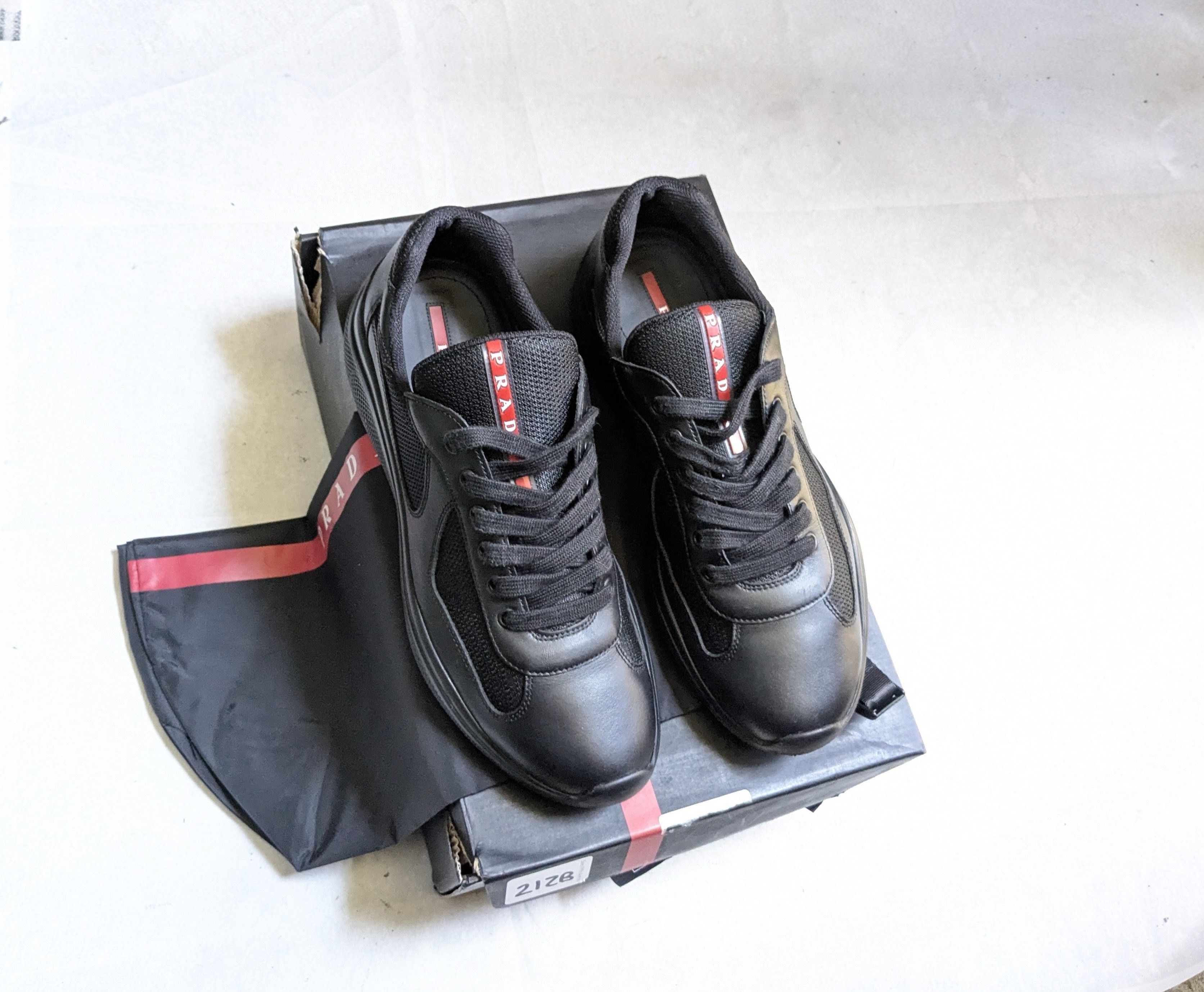 Prada Prada America's Cup Sneakers Black Red 11 Low Tops Size US 11 / EU 44 - 1 Thumbnail