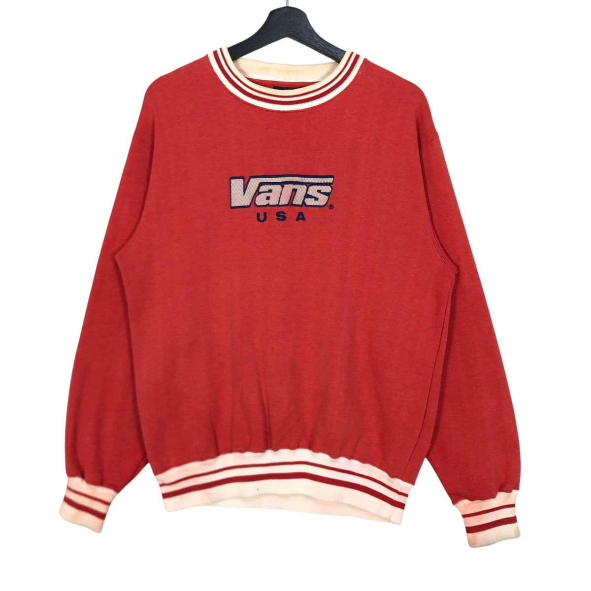 Vans Vintage 90s Vans USA Sweatshirt Skateboard Brand Sweater Size US S / EU 44-46 / 1 - 1 Thumbnail