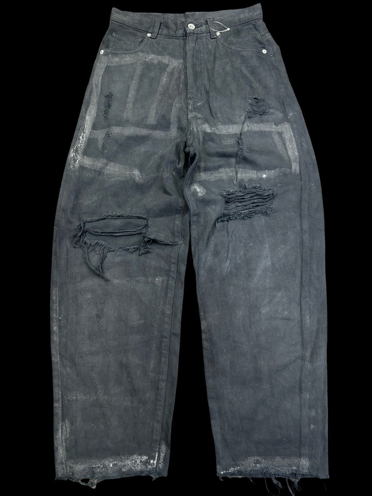 Japanese Brand Archival💥Jeanasis Distressed Balloon Released Hem Denim F925 Size US 27 - 1 Thumbnail