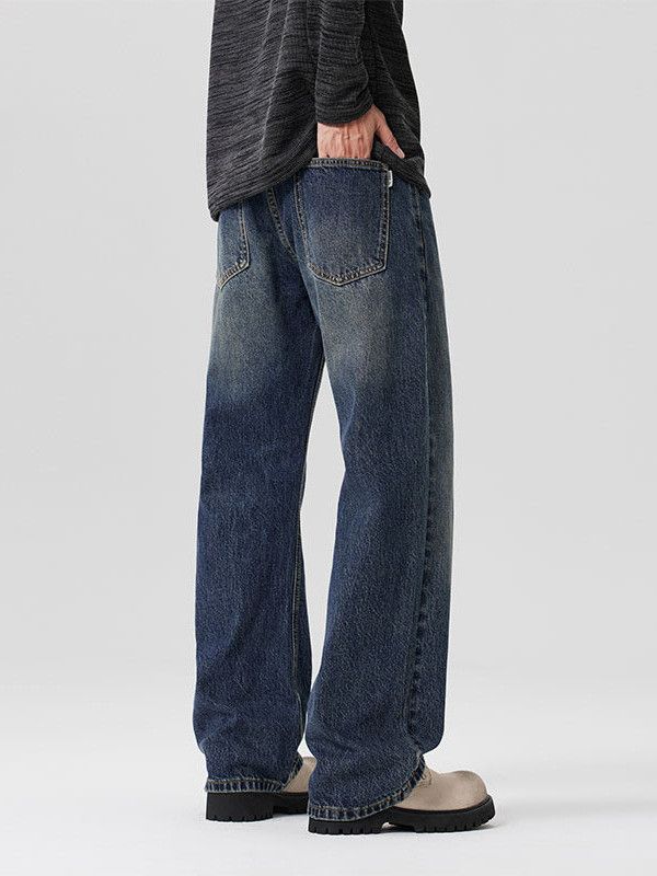 Japanese Brand High street retro men's cleanfit casual straight jeans Size US 32 / EU 48 - 3 Thumbnail