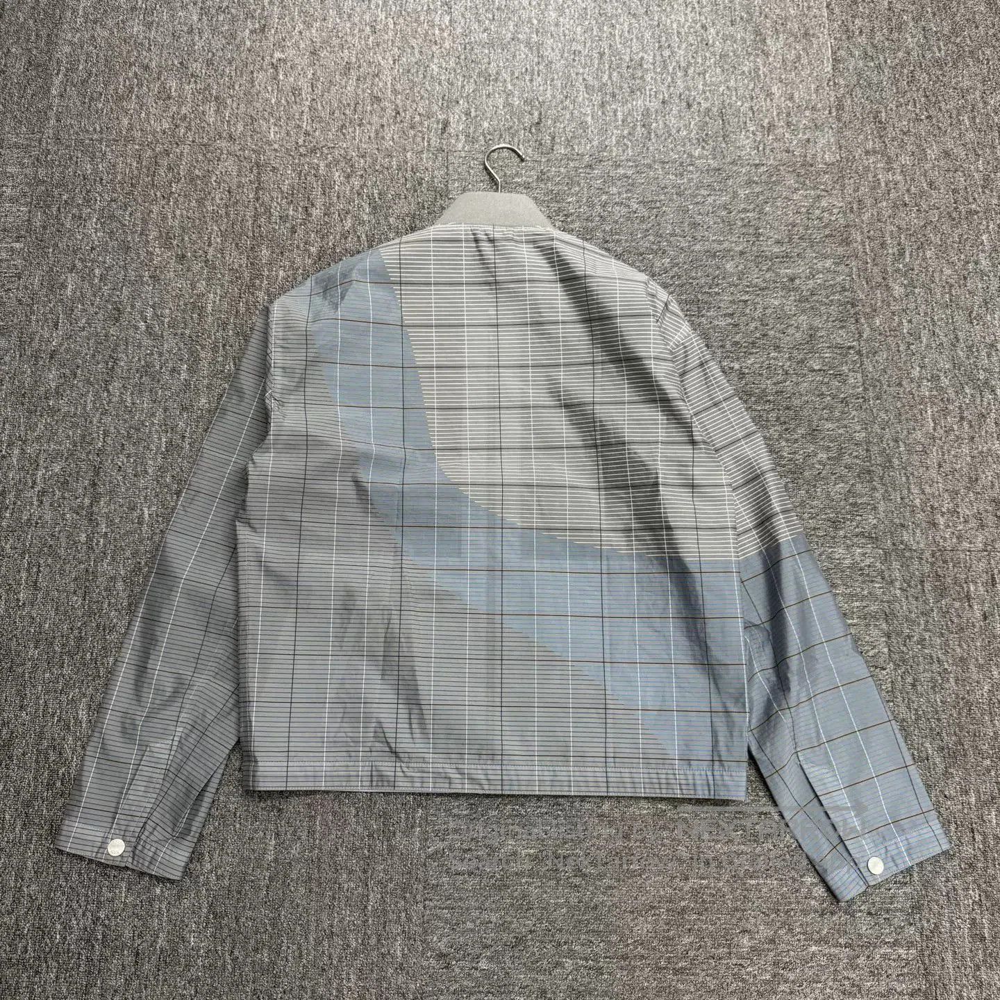 Hermes Hermes Blue Gray Check Jacket. Size US S / EU 44-46 / 1 - 5 Thumbnail