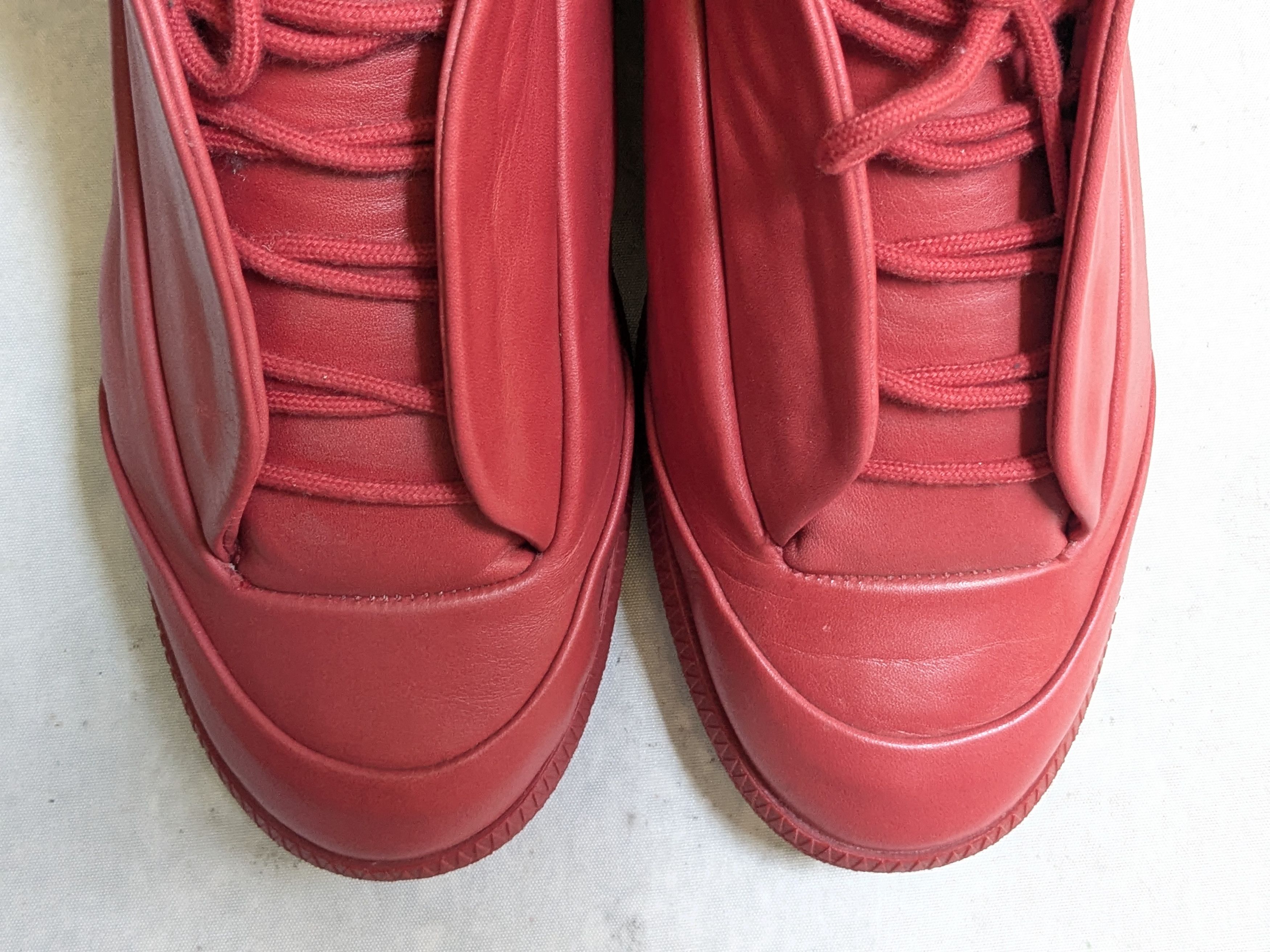 Maison Margiela Maison Margiela Future Sneakers Red 10 43 High Tops Leather Size US 10 / EU 43 - 3 Thumbnail