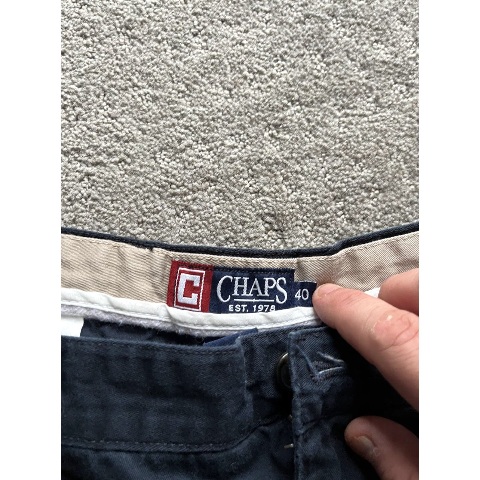 Chaps VINTAGE Chaps Men's Pleated Navy Blue Men Chino Shorts Size 40 Size US 40 / EU 56 - 4 Thumbnail