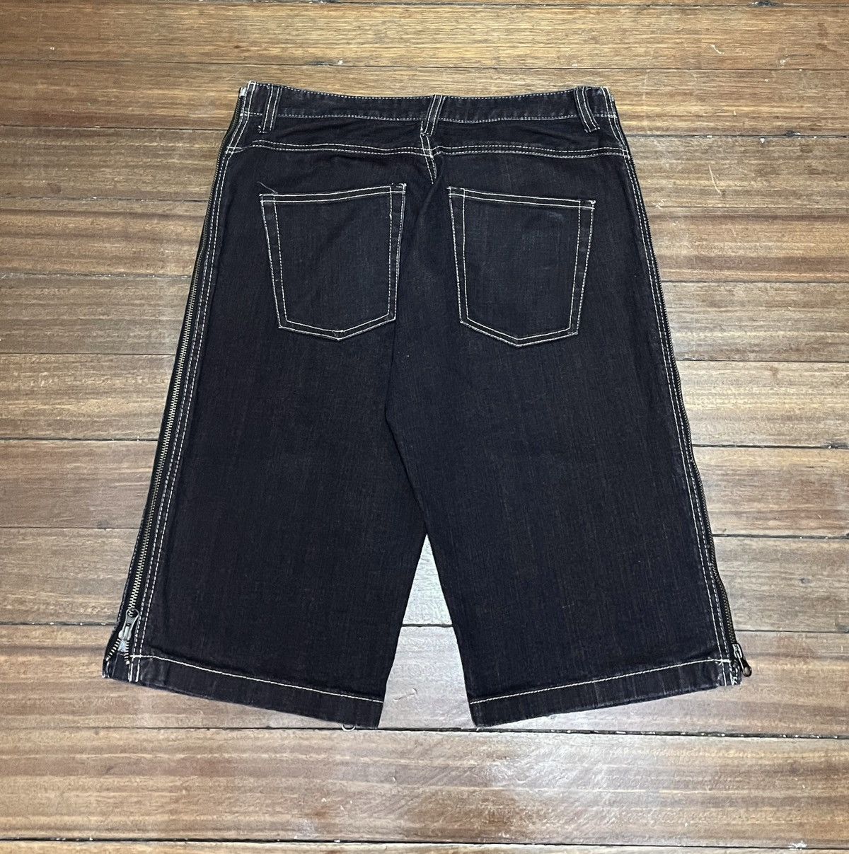 PPFM × Vintage Rare Design Vintage Brand PPFM Waxed Short Jeans 1990s Size US 33 - 2 Thumbnail