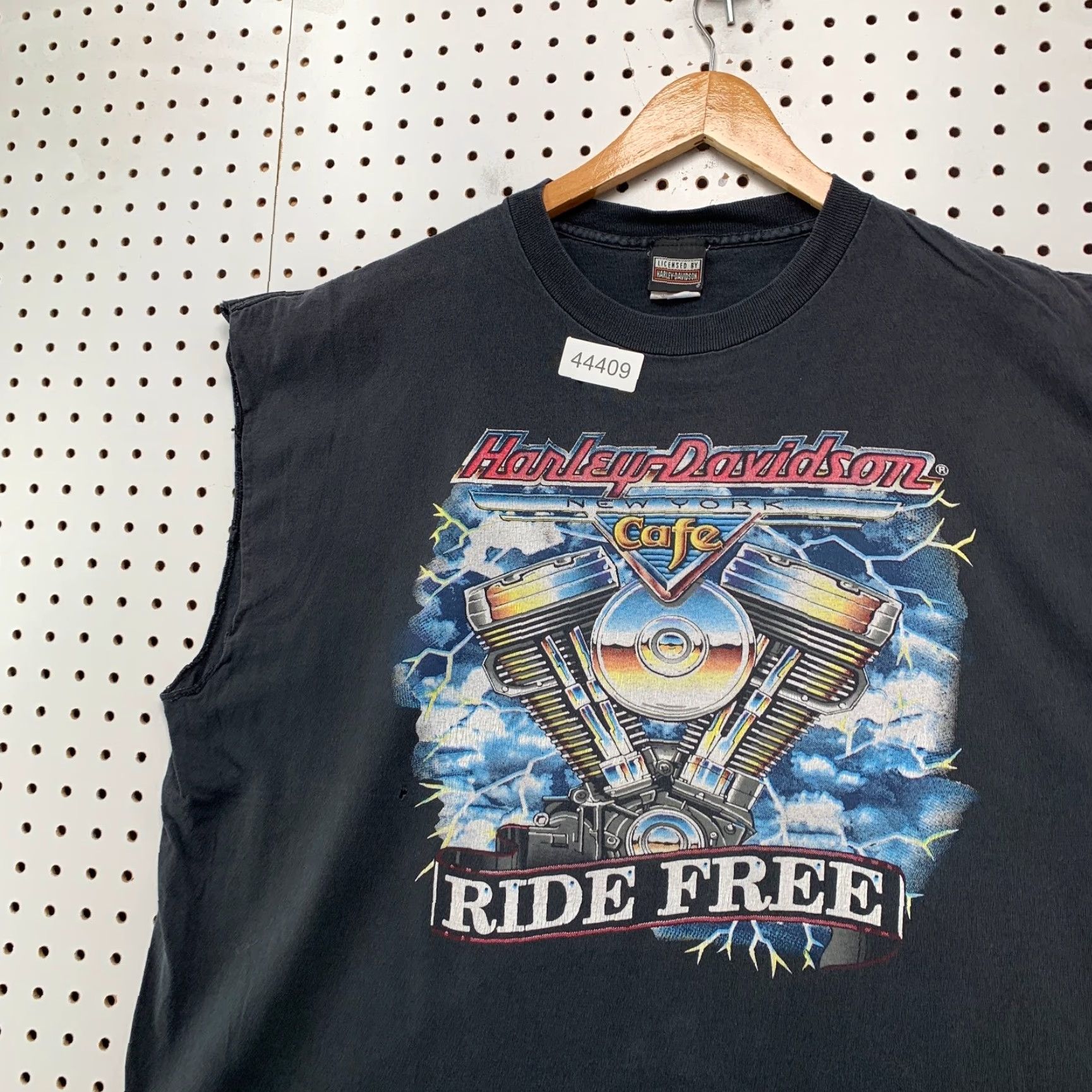 Harley Davidson VINTAGE Harley-Davidson Ride Free Sleeveless Shirt Mens 2XL Black Cotton Graphic Print USA Motorcycle 90s Mens Size US XXL / EU 58 / 5 - 5 Thumbnail