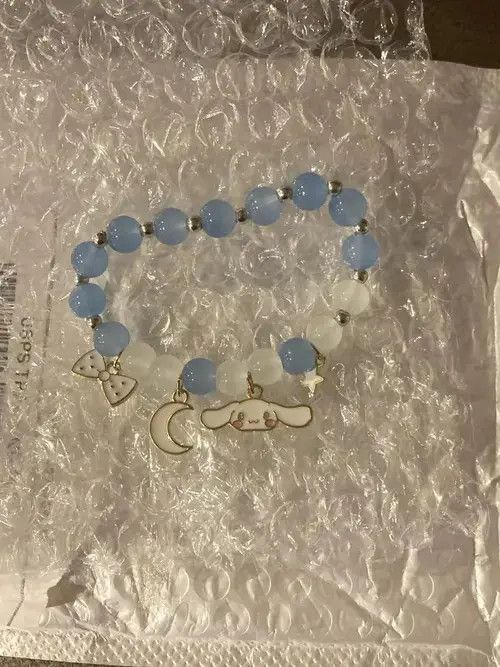 Other White Blue Elastic Rope Cinnamoroll Kuromi Cartoon Bracelets Size ONE SIZE - 2 Thumbnail