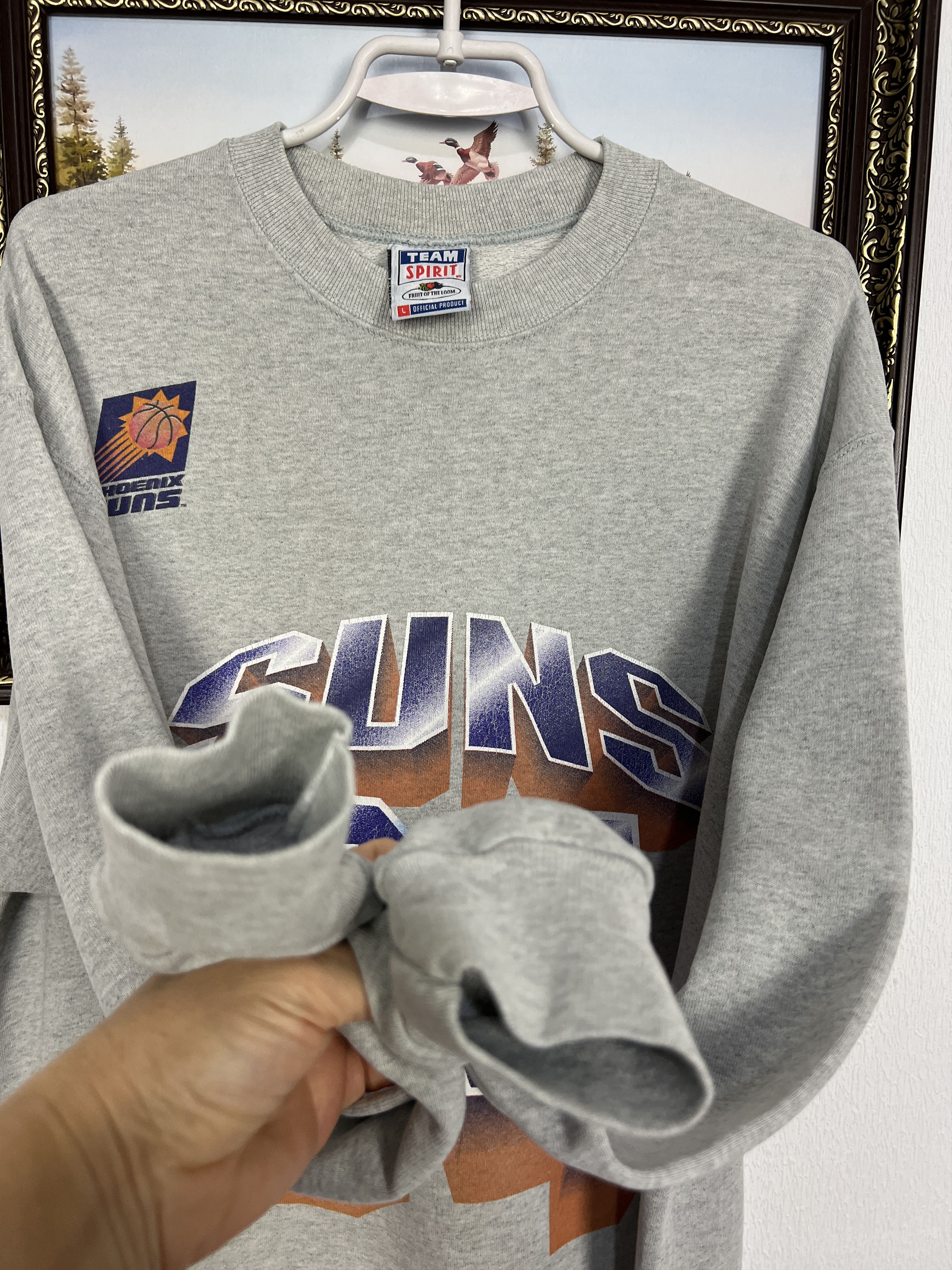 Vintage Phoenix Suns Barkley Sweatshirt NBA Crewneck Over Print Size US L / EU 52-54 / 3 - 8 Thumbnail