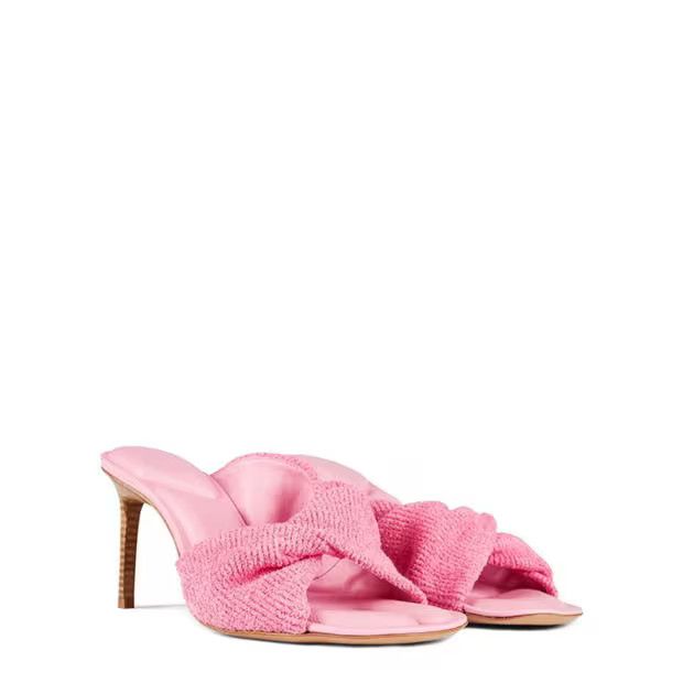 Jacquemus o1g2r1mq1024 Heeled Mules in Pink Size US 7 / IT 37 - 3 Thumbnail
