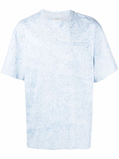 image of Feng Chen Wang O1Mle0424 Hand Spray T-Shirt In Blue, Men's (Size Medium)