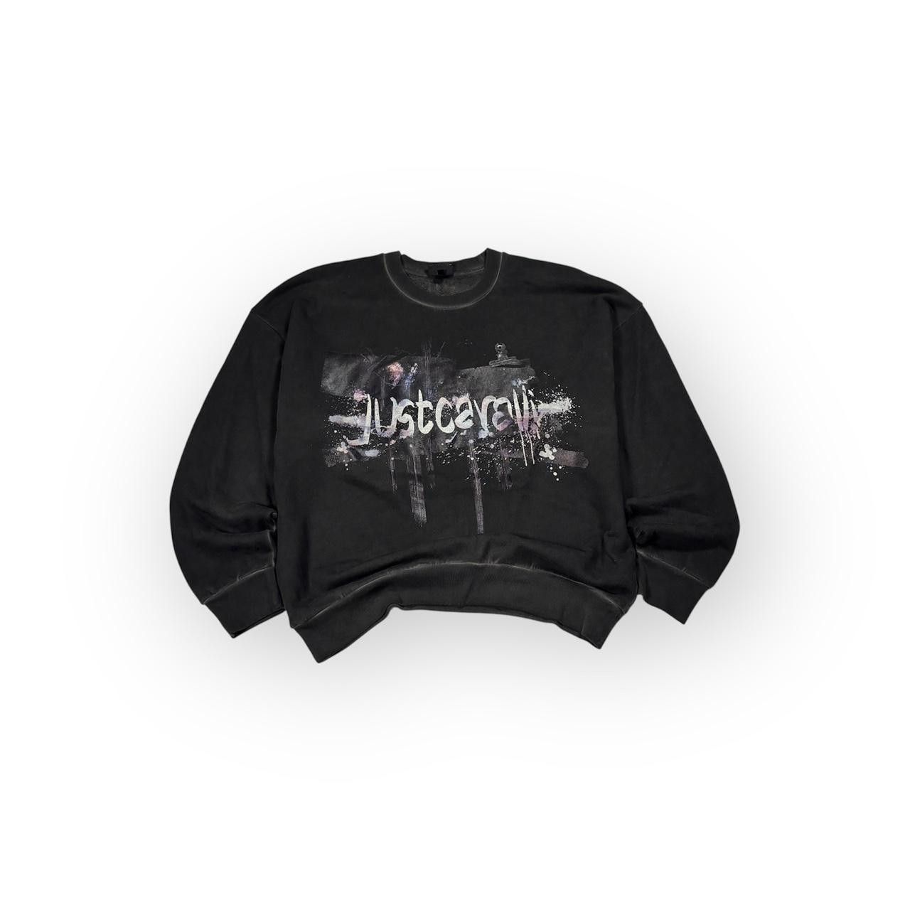 Just Cavalli Just Cavalli Black Graphic Sweatshirt L Size US L / EU 52-54 / 3 - 1 Thumbnail