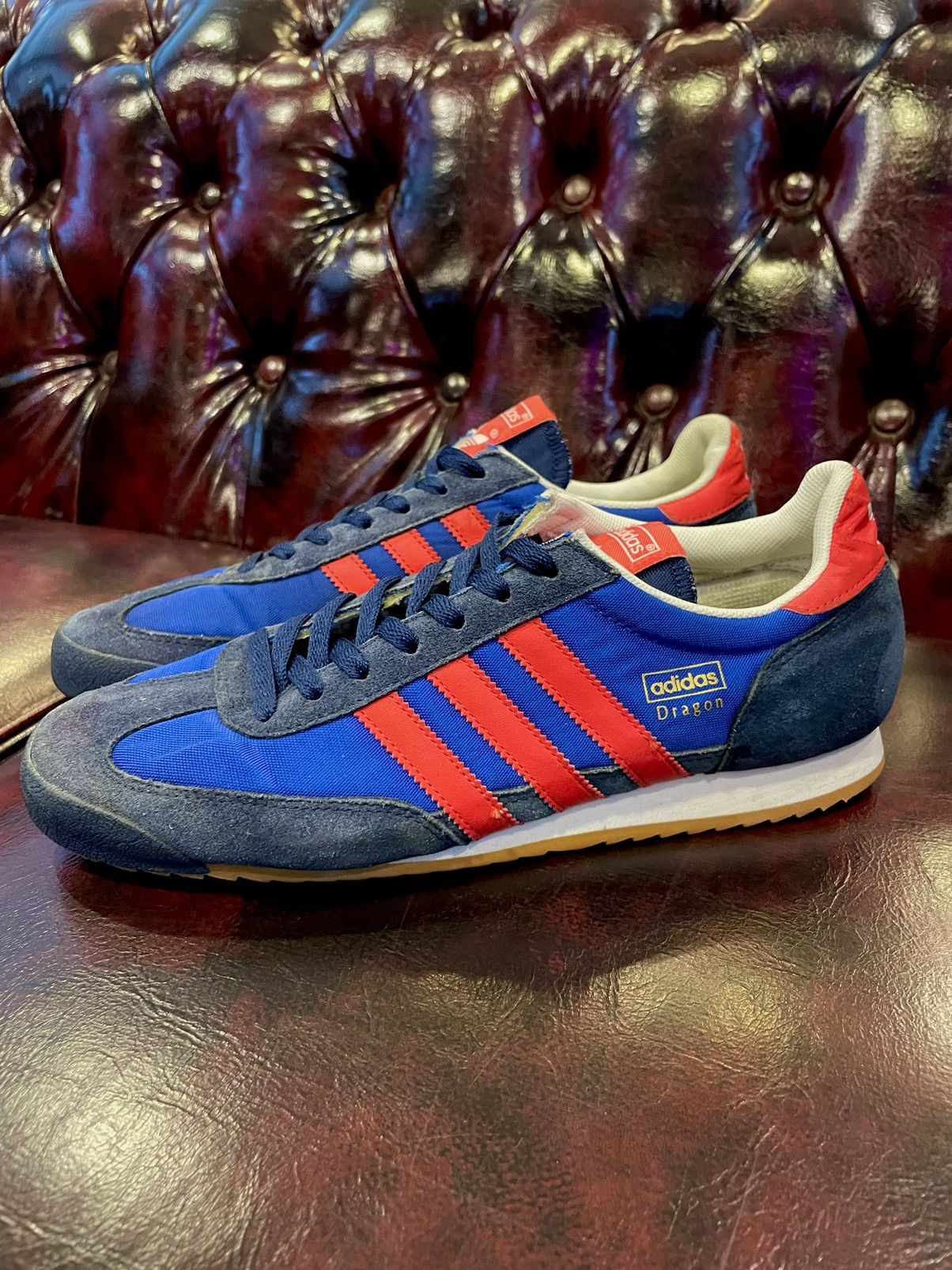 Red adidas dragons on sale