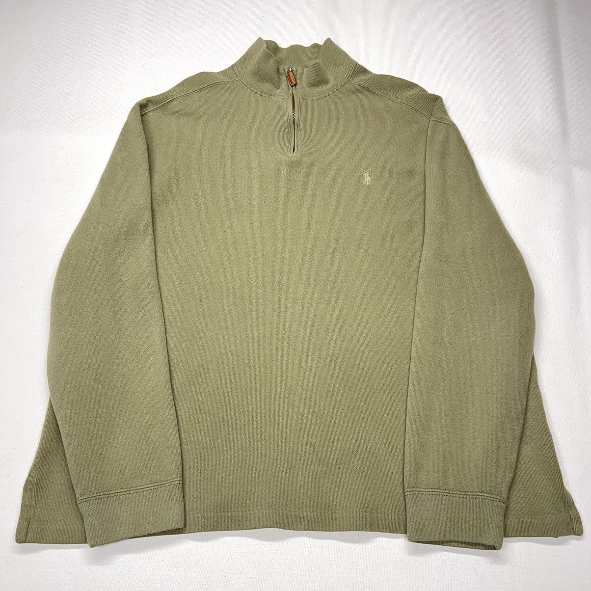 Polo Ralph Lauren Polo Ralph Lauren Sweater Green 1/4 Zip Pullover Quarter Size US XL / EU 56 / 4 - 1 Thumbnail