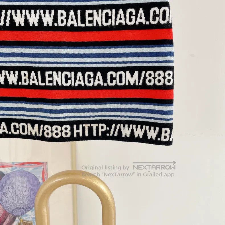 Balenciaga Balenciaga Striped Lettering Skirt Size 35" - 4 Thumbnail