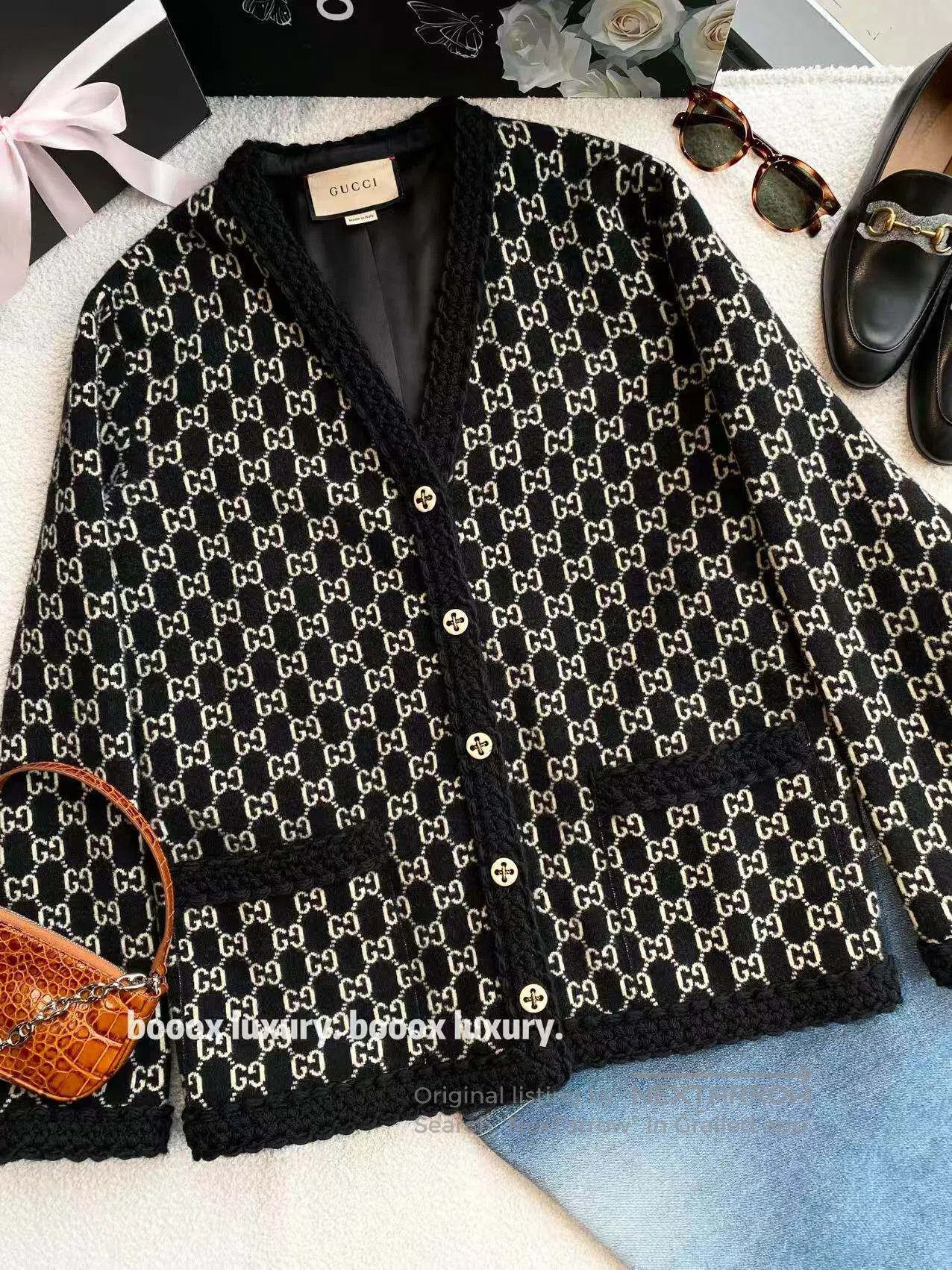 Gucci Guicci The old flower is full of printed cardigans| Size XS / US 0-2 / IT 36-38 - 1 Thumbnail