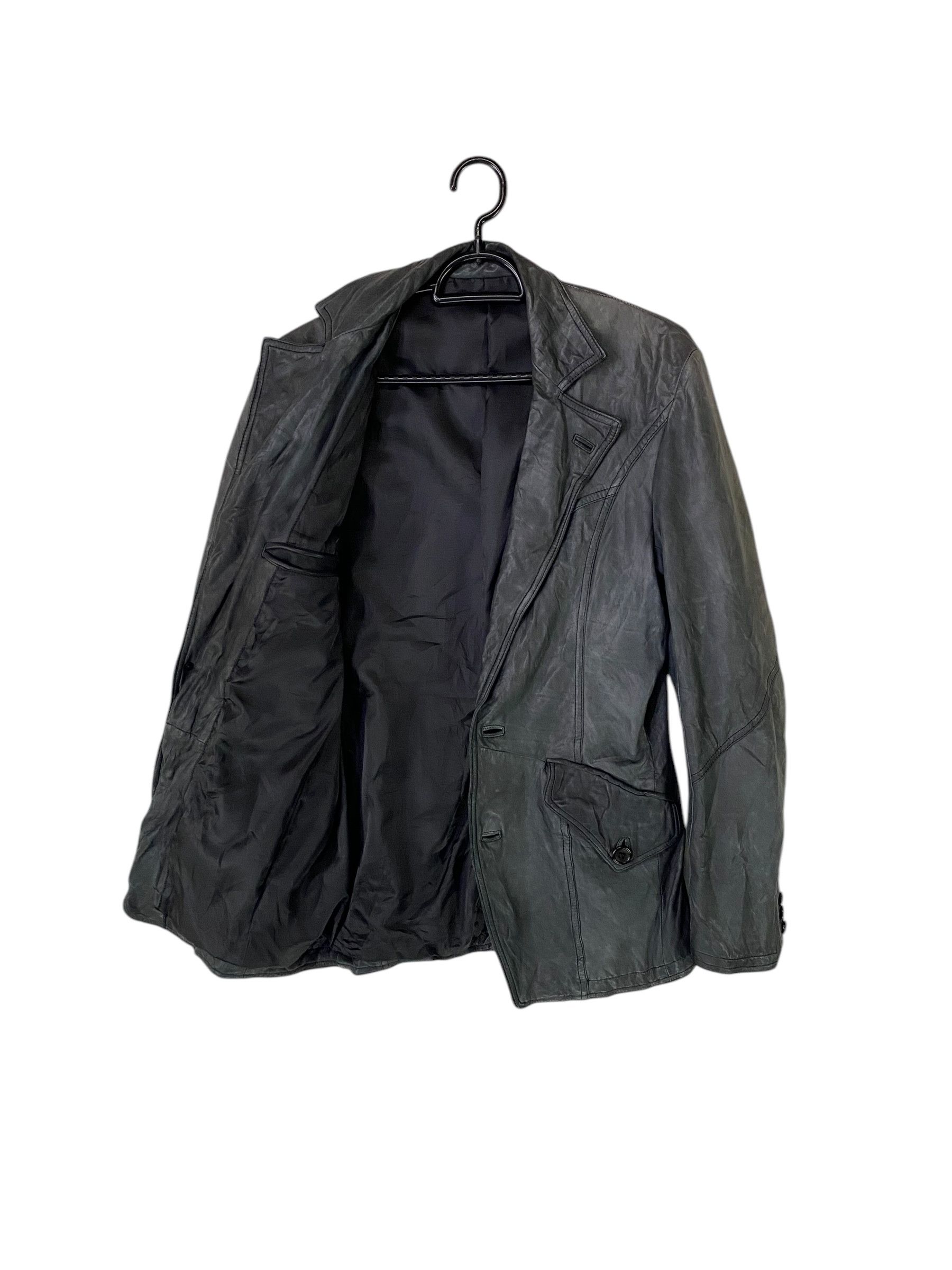 5351 POUR LES HOMMES Japanese designer rocker avantgarde punk leather jacket Size US XS / EU 42 / 0 - 3 Thumbnail