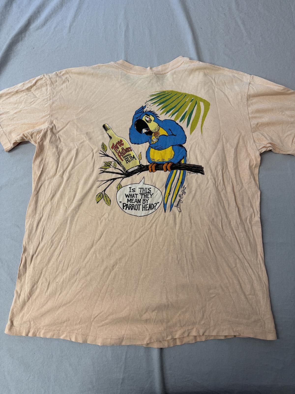 Designer VTG Jimmy Buffet T-shirt 1986 Wasted Away 3 Feathers Rum XL Size US XL / EU 56 / 4 - 1 Thumbnail