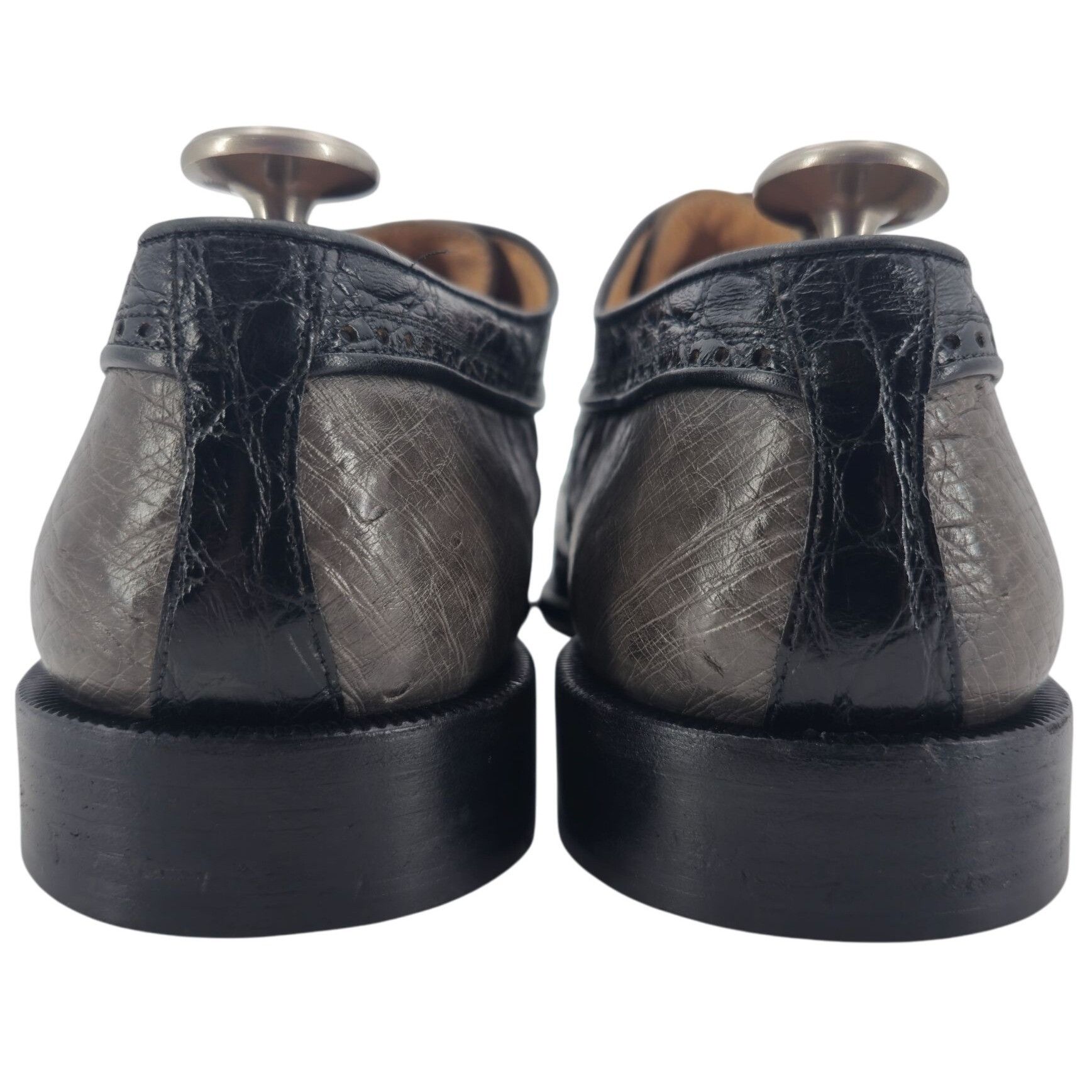 Mauri Mauri Italy Men 15 Exotic Alligator Ostrich Dress Shoe Grey Size US 15 / EU 48 - 6 Thumbnail