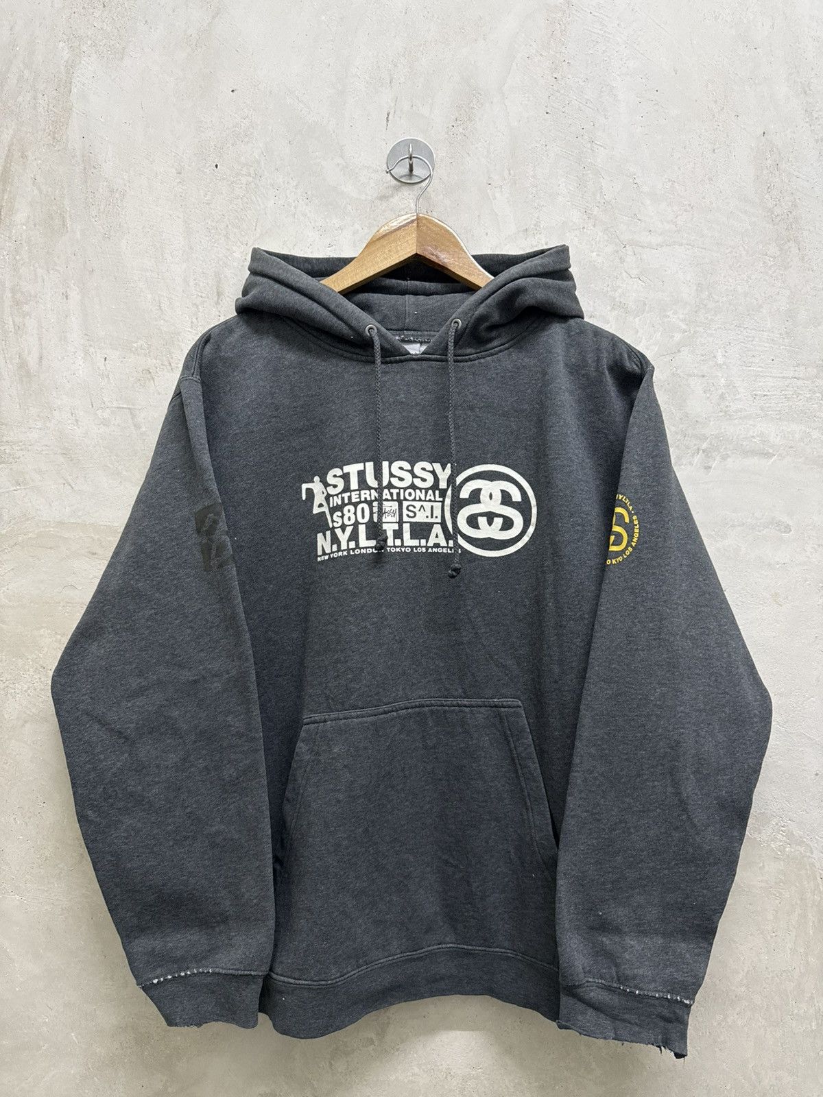 Stussy Distressed 2000s Stussy NYLTLA Thrash Hoodie Size US L / EU 52-54 / 3 - 1 Thumbnail