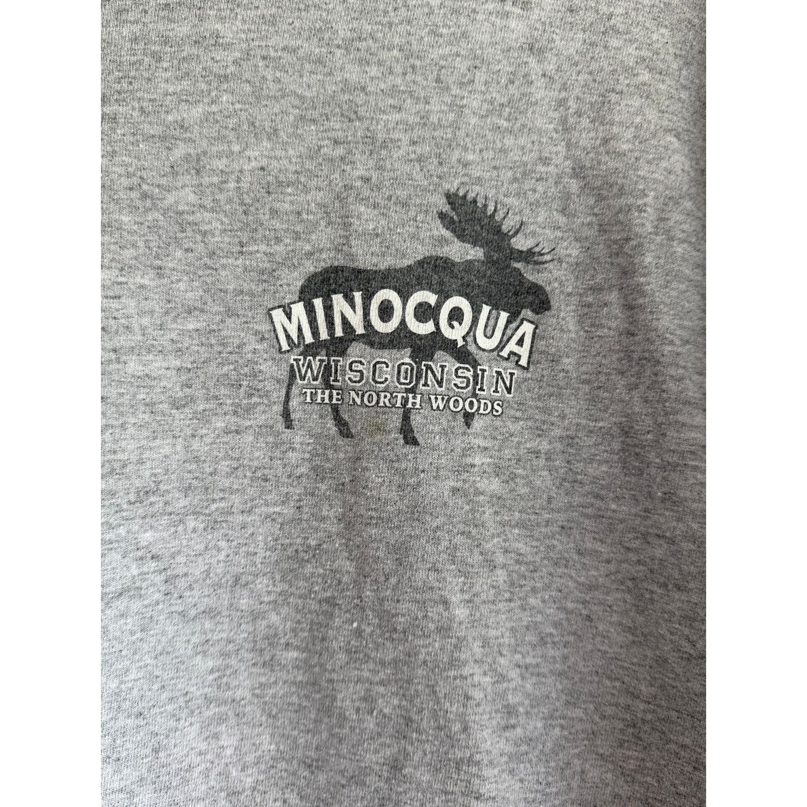 Alstyle Vintage Minocqua Wisconsin Moose Graphic Tee XL Size US XL / EU 56 / 4 - 3 Thumbnail