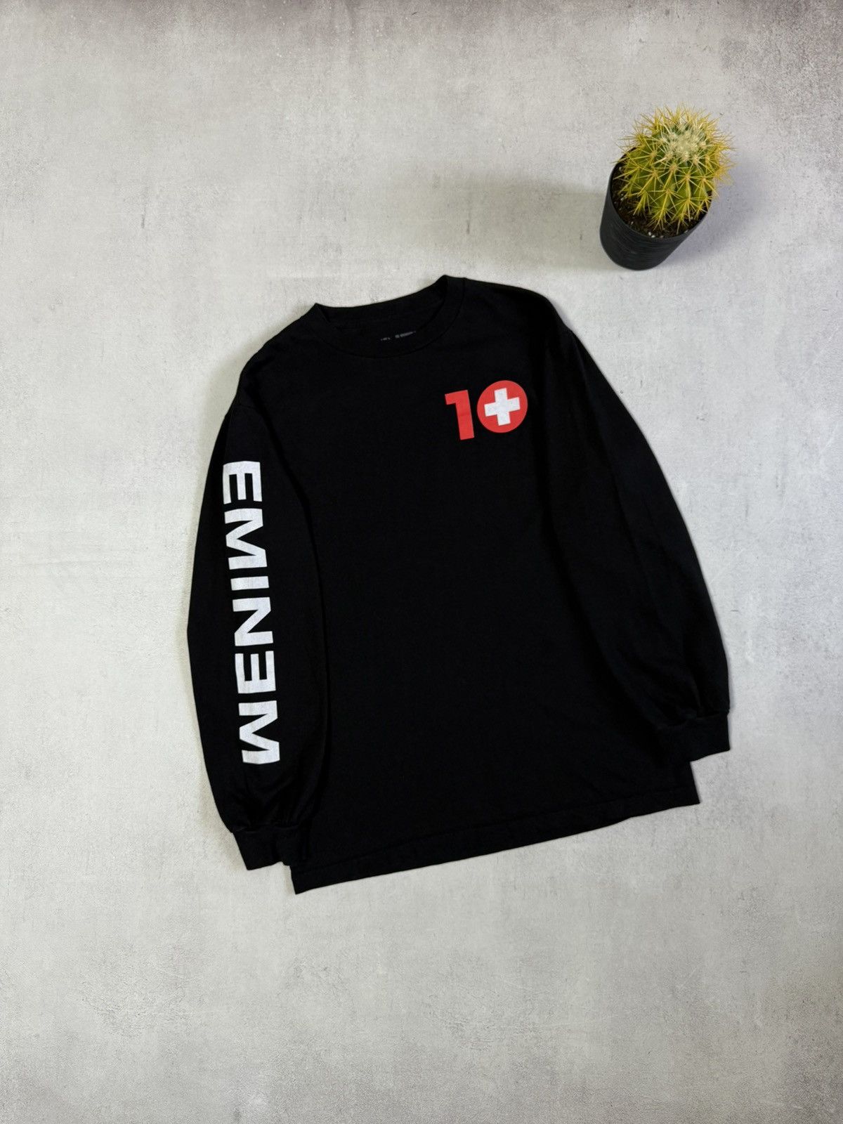 EMINEM 10 YEAR ANNIVERSARY RECOVERY LONG SLEEVE SHIRT BLACK