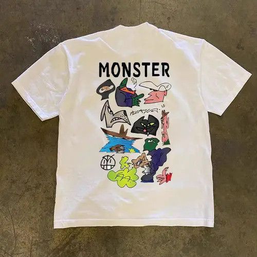 Vintage Kasuga x Miura White street retro fun monster print t-shirt Size US M / EU 48-50 / 2 - 5 Thumbnail