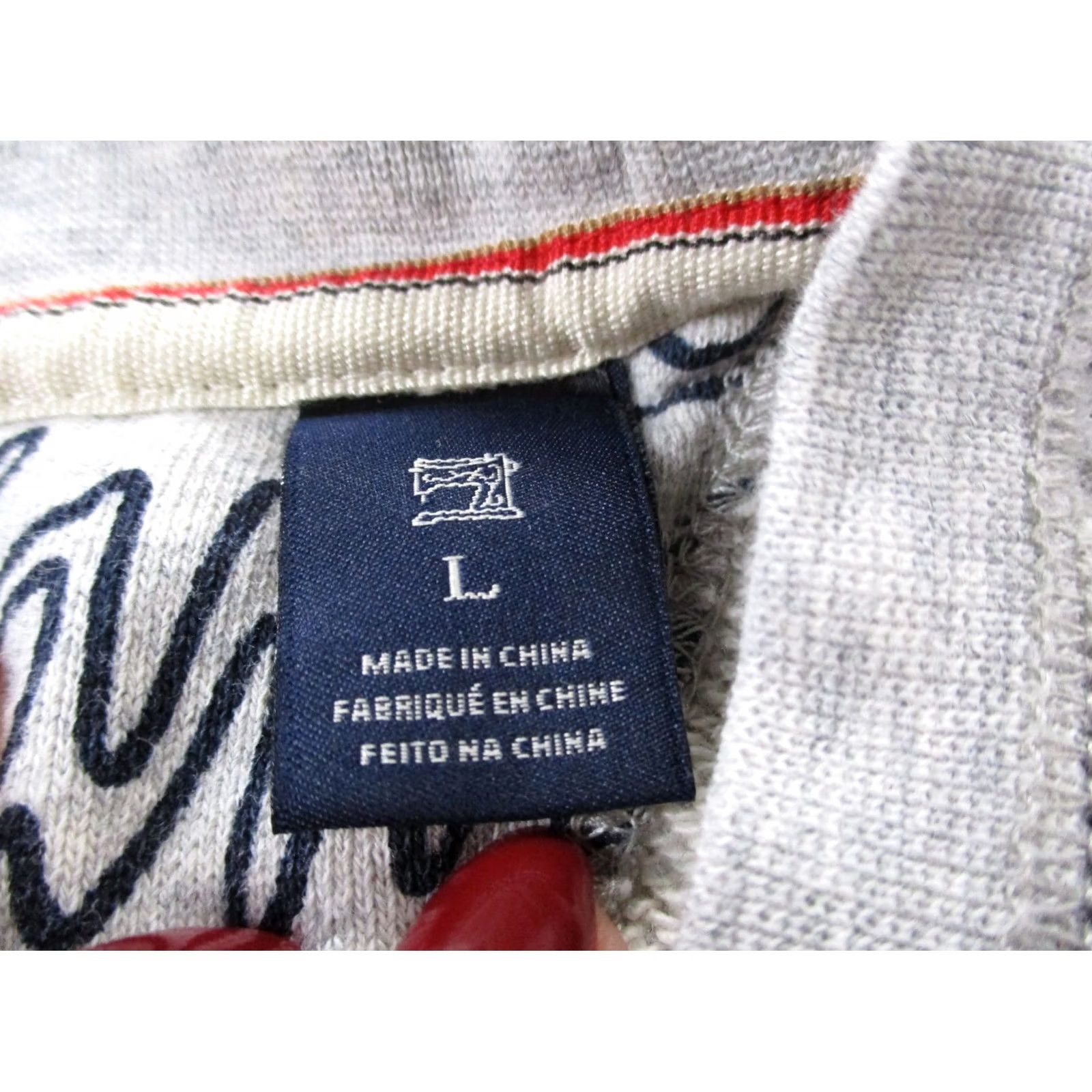 Scotch & Soda Scotch & Soda Sweatshirt Men L Gray Amsterdam Blauw All Over Print Pullover Casual Size US L / EU 52-54 / 3 - 7 Thumbnail