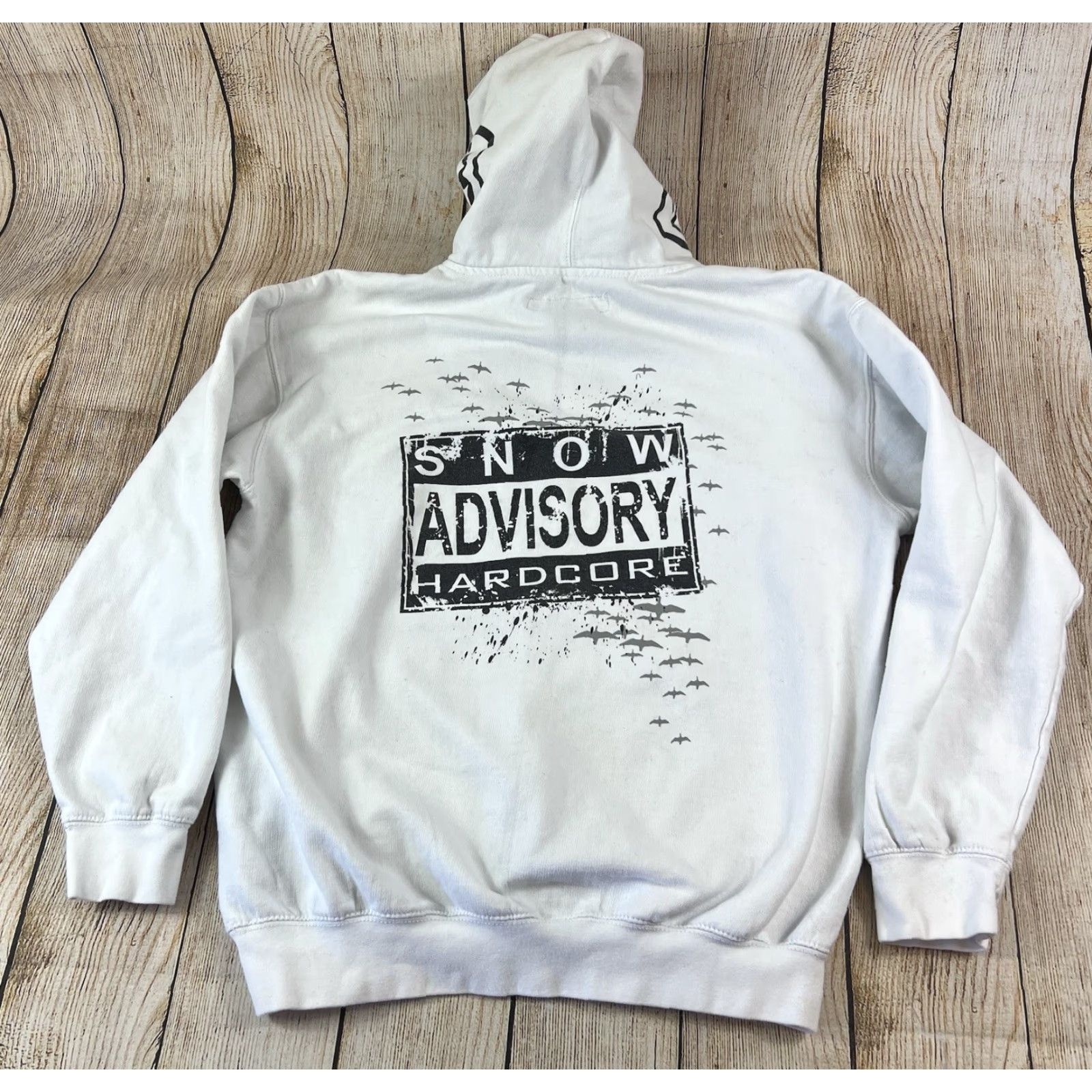 Vintage Hard Core Waterfowl Hoodie Mens Large White Pullover Hooded Pockets Outdoor Classic Sweatshirt Size US L / EU 52-54 / 3 - 2 Thumbnail