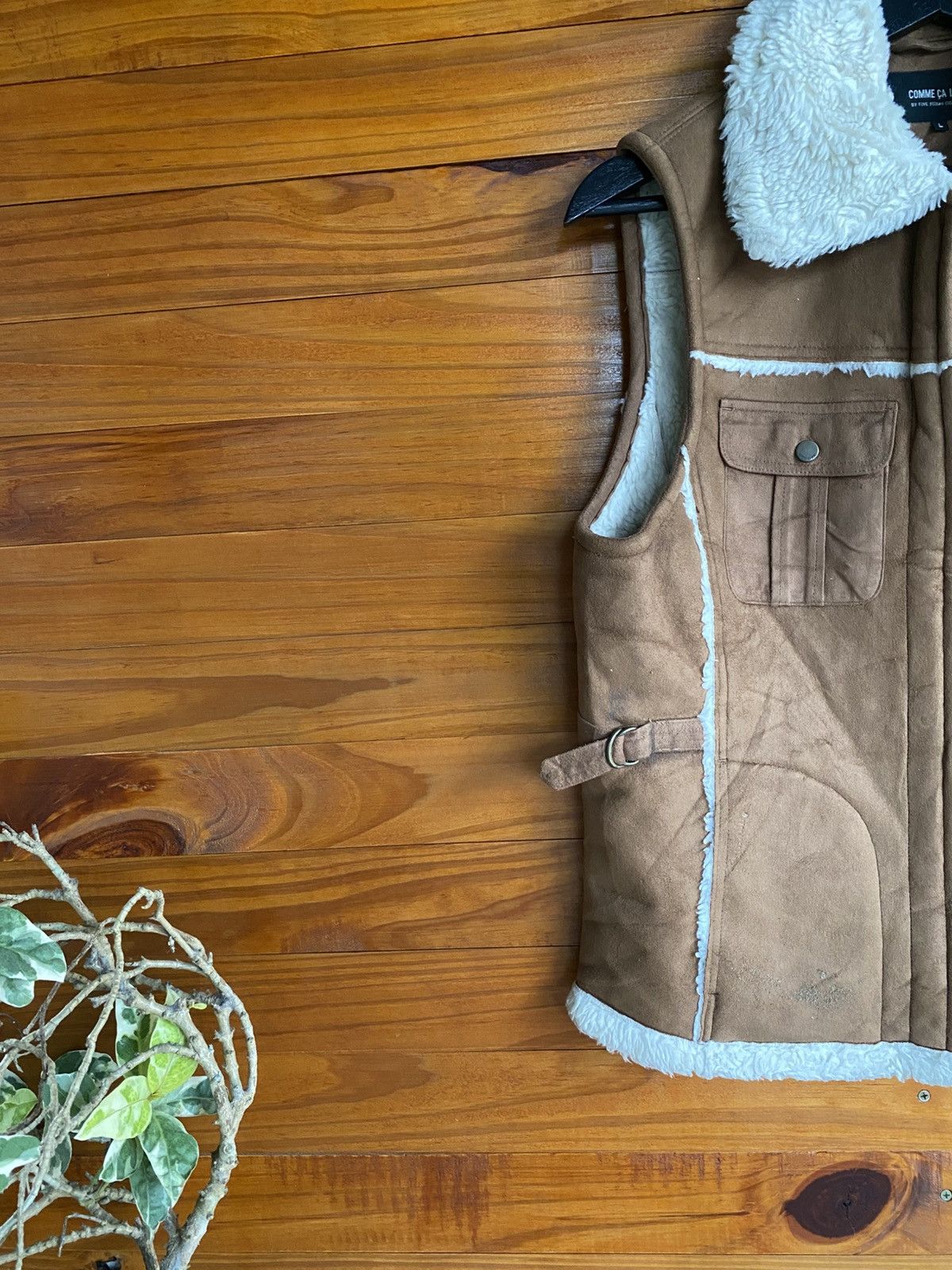 Comme Ca Ism Comme Ca Ism Faux Shearling Vest – Brown Sherpa Lined Size US M / EU 48-50 / 2 - 6 Thumbnail