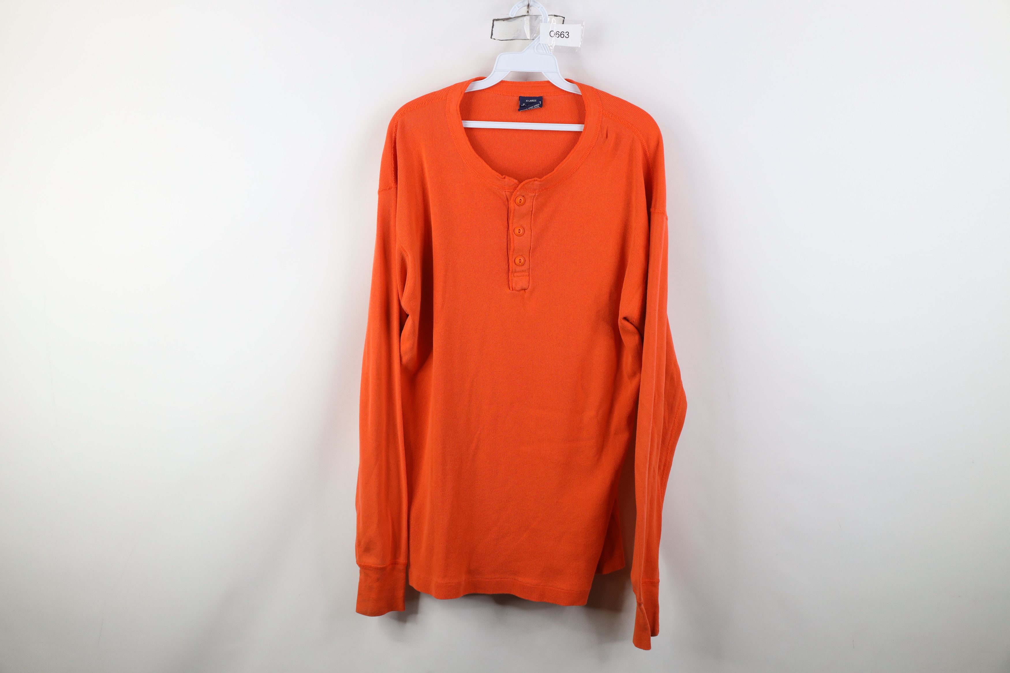 Vintage Vintage 90s Streetwear Cotton Ribbed Knit Henley T-Shirt Size US XL / EU 56 / 4 - 1 Thumbnail