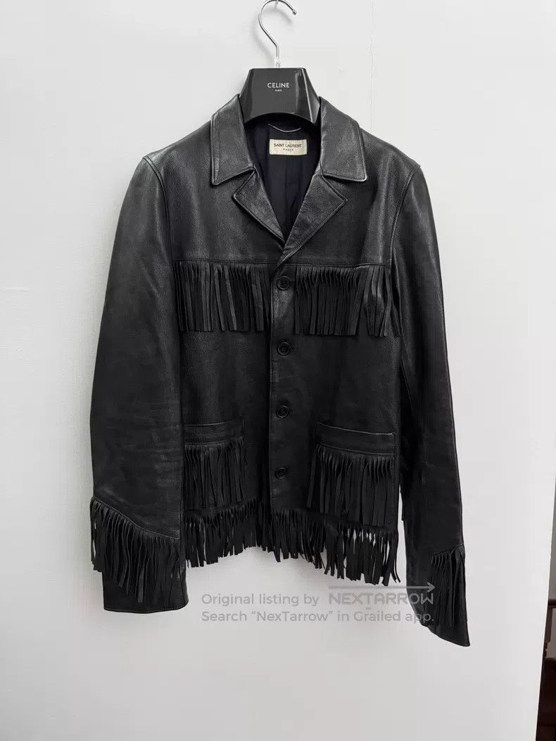 Saint Laurent Paris Saint Laurent Paris Bohemian Fringe Lamb Leather Jacket i Size US S / EU 44-46 / 1 - 1 Thumbnail