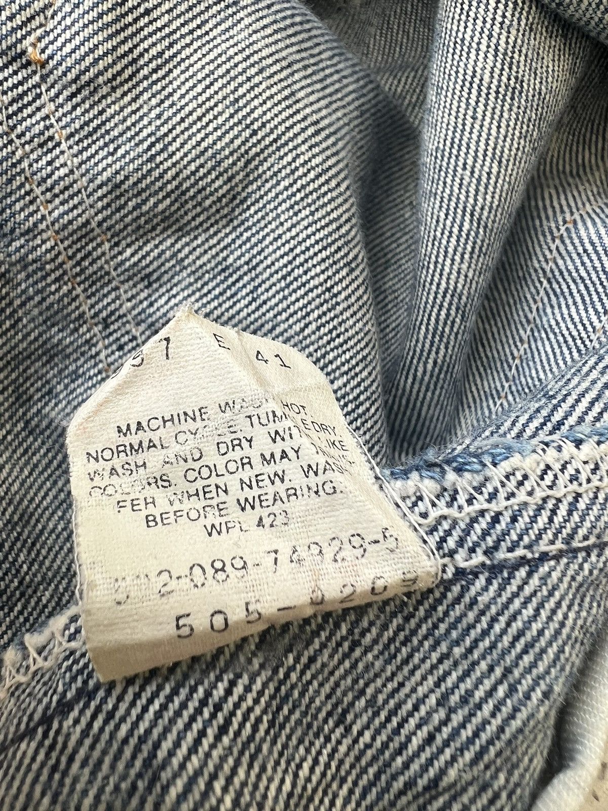 Levi's Vintage 80s Levi’s 505 Mud Acid Wash Denim Rips Knee Jeans Size US 34 / EU 50 - 24 Thumbnail