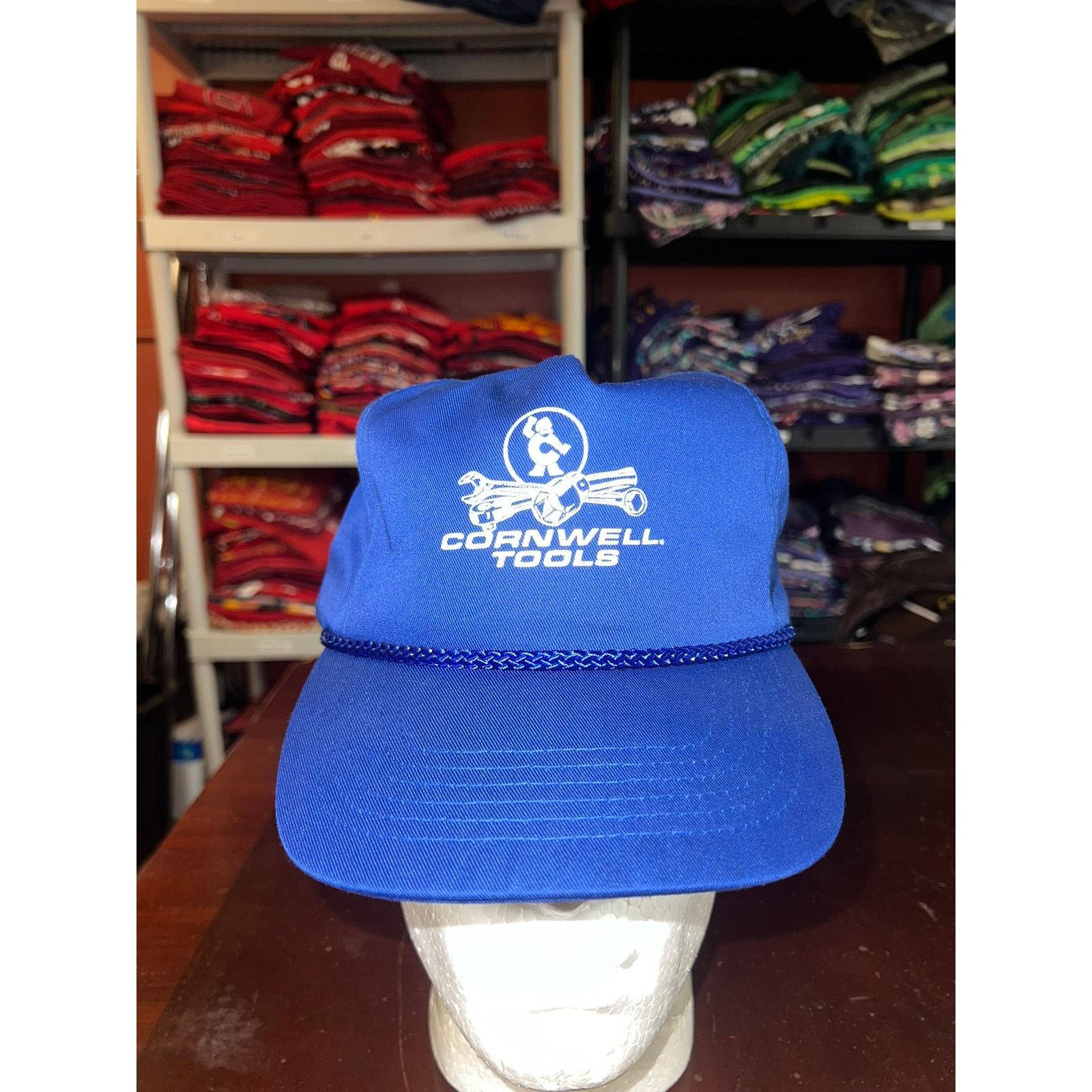 Vintage Vintage Cornwell Tools Hat Roper Blue Cap VTG OS Strapback Size ONE SIZE - 1 Thumbnail
