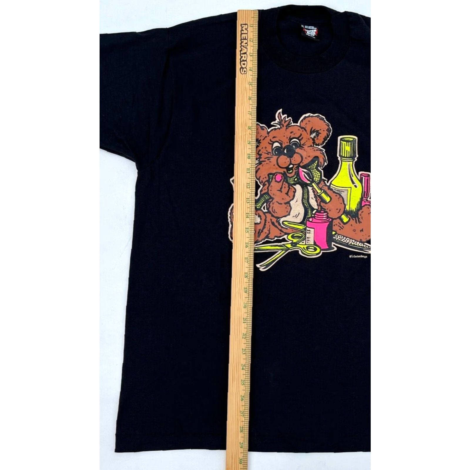 Vintage VINTAGE Screen Stars Best T-Shirt Unisex Adults XL Black 90s DJ's Custom Design Short Sleeve Crew Neck Made in USA Mens Women 90s Size US XL / EU 56 / 4 - 7 Thumbnail