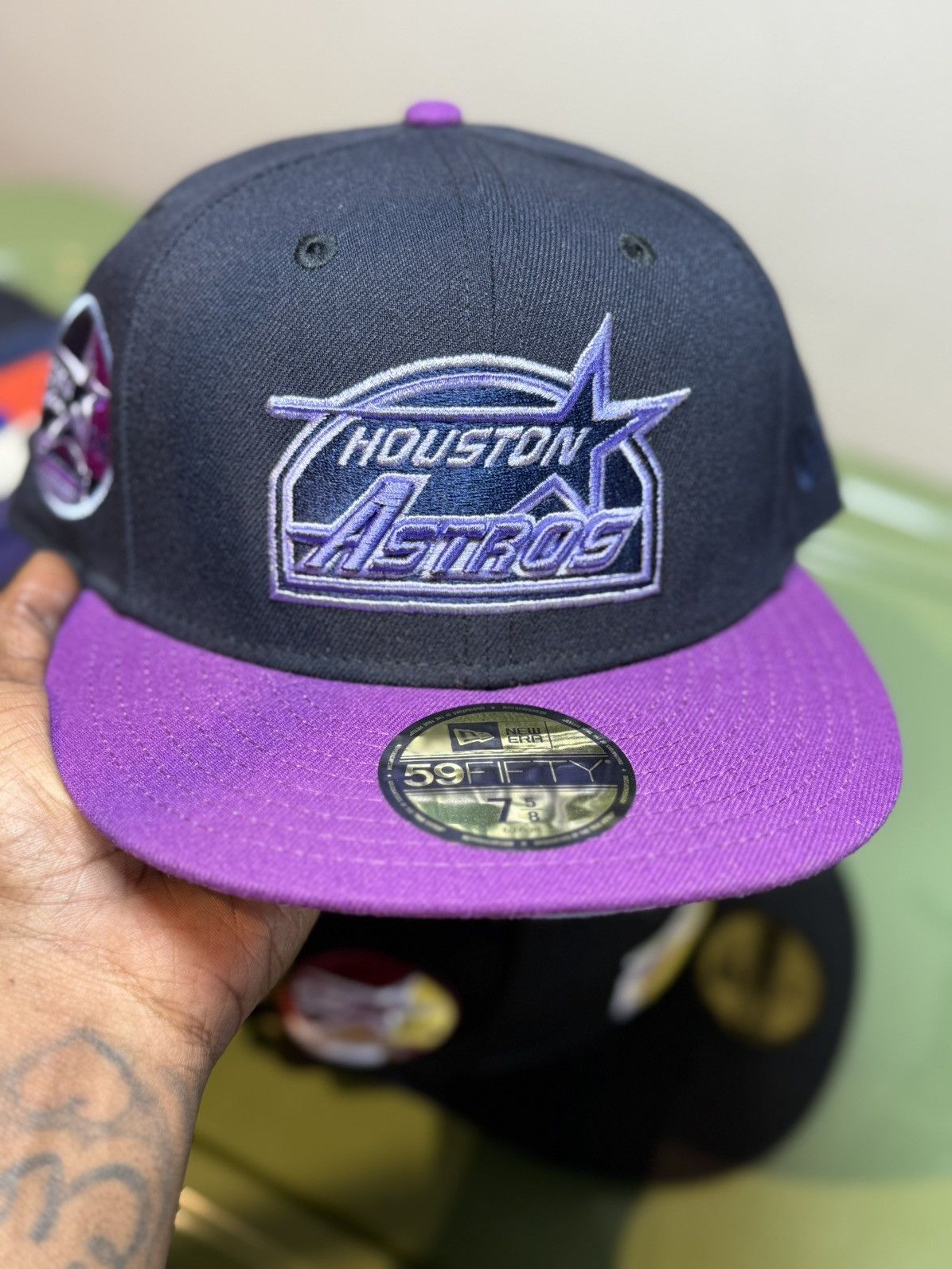 Hat Club × MyFitteds × New Era Hat Club Exclusive Grape Jelly Astros 7 5/8 Size ONE SIZE - 1 Thumbnail