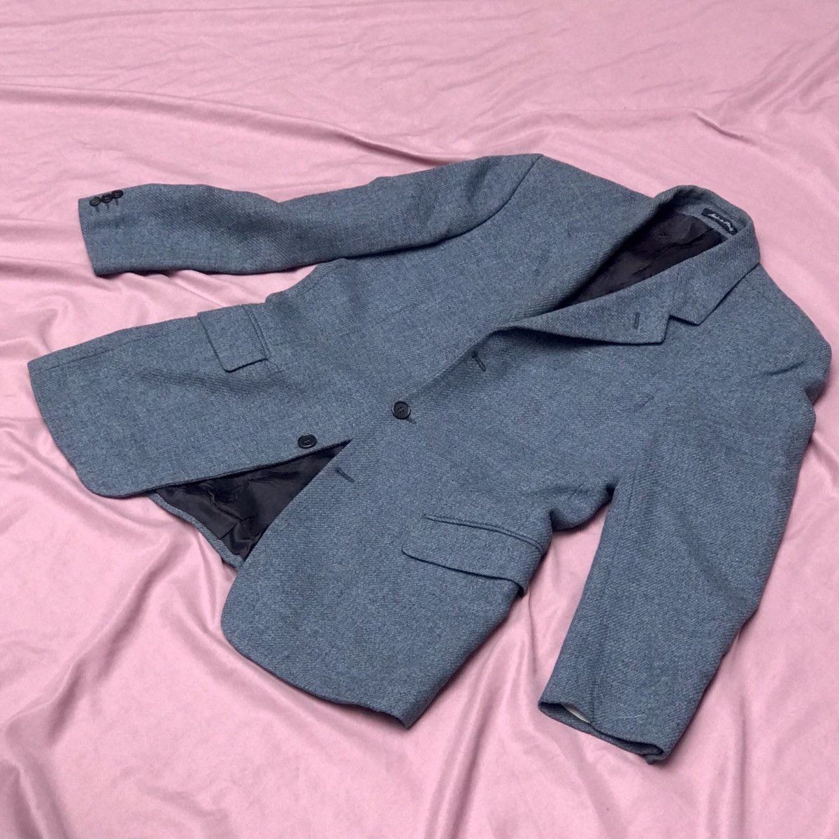 Boggi BOGGI MILANO PURE WOOL MOON WOVEN IN ENGLAND TWEED WHIPCORD Size 46R - 3 Thumbnail
