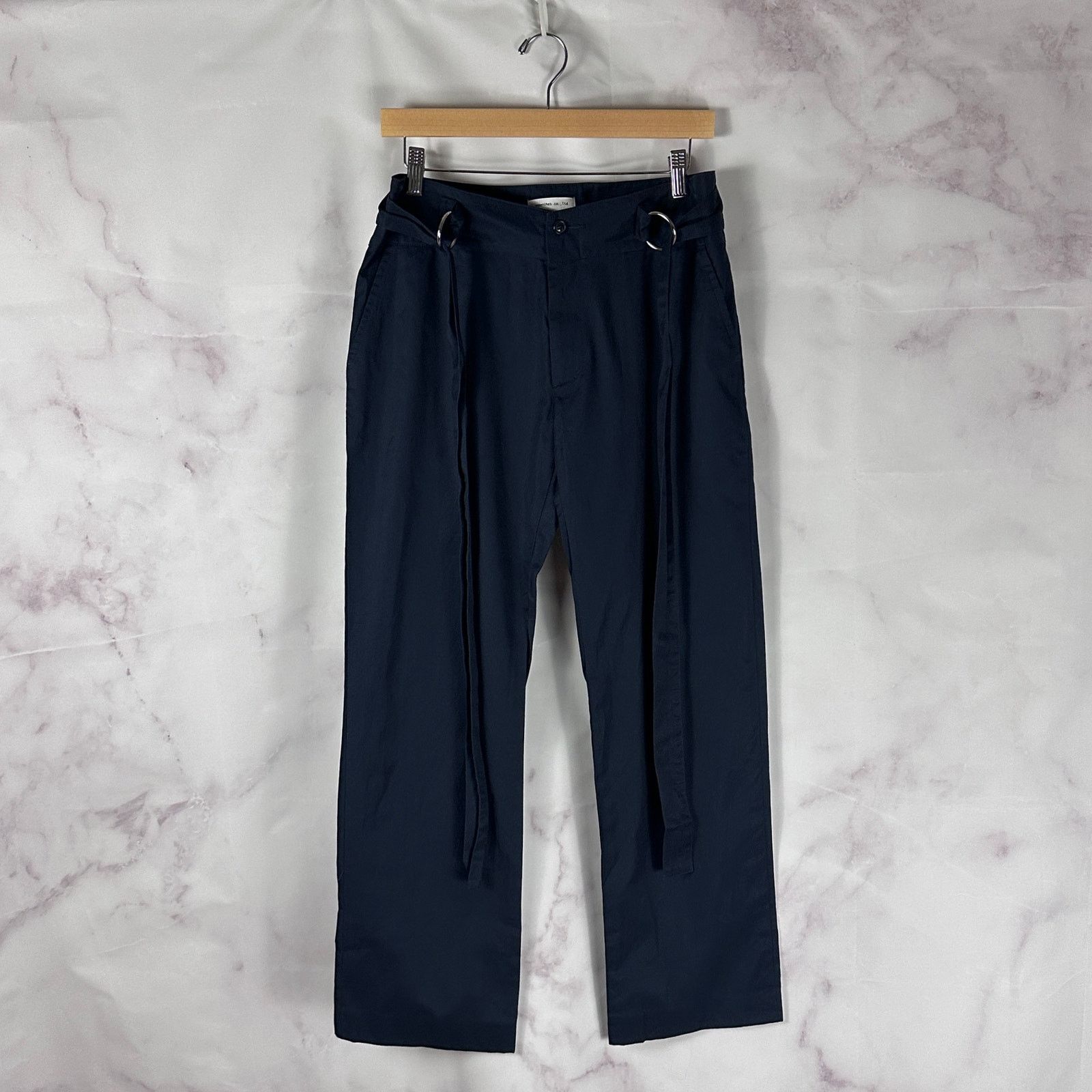 Nepenthes Navy Blue Waist Tie Pants Size US 31 - 1 Thumbnail